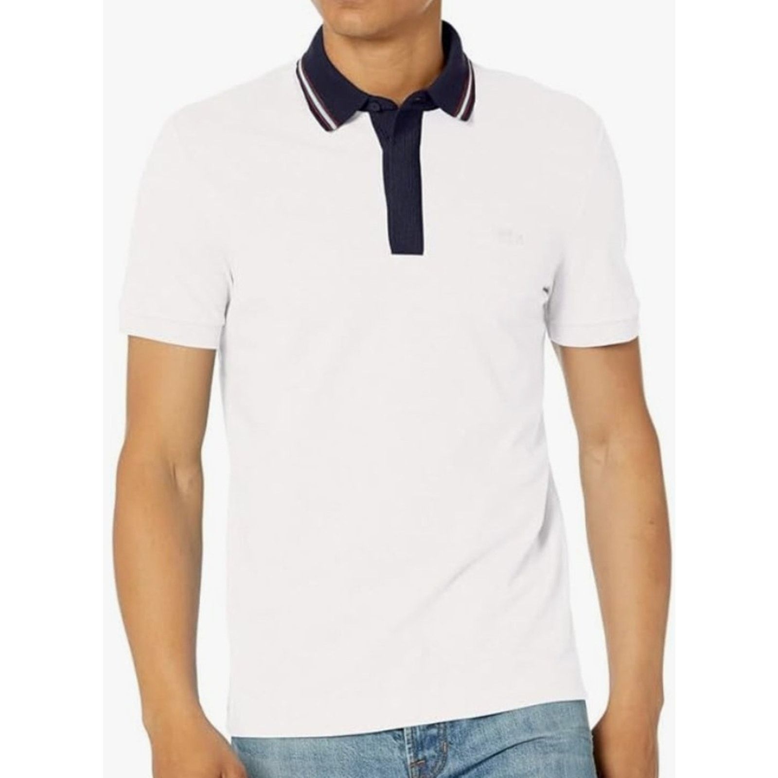 Lacoste Lacoste Men's Short Sleeve Regular Fit Striped Neck Polo M Size US M / EU 48-50 / 2 - 1 Thumbnail