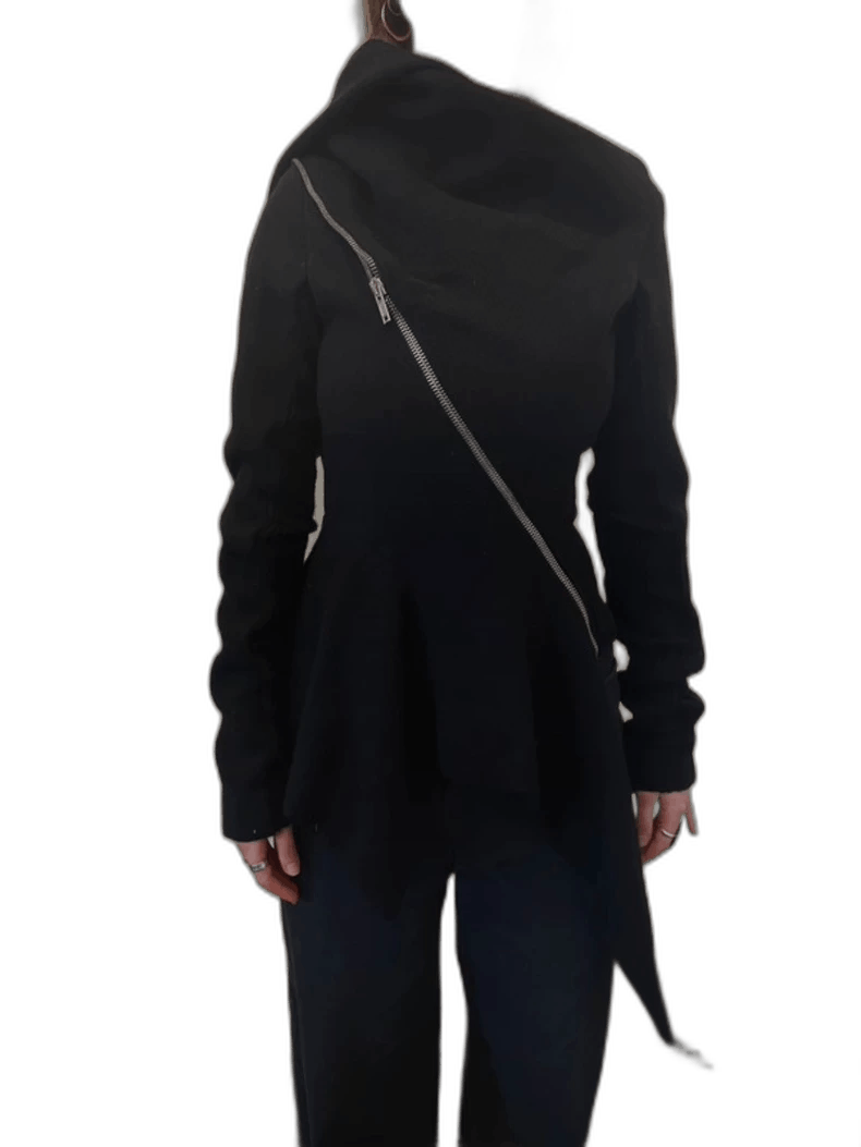 Rick Owens avant-garde irregular cut dark outerwear Size US M / EU 48-50 / 2 - 1 Thumbnail