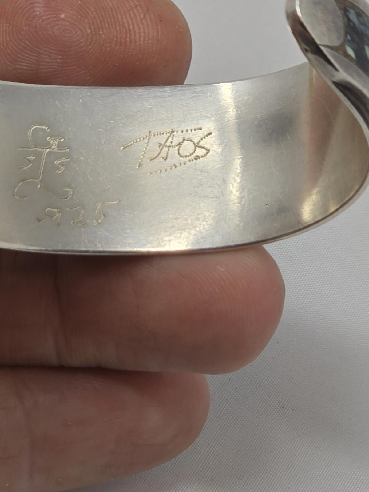TED LAPIDUS Greg T. Smith Taos Pueblo Sterling Inlay Cuff 6.25" Lapis Size ONE SIZE - 4 Thumbnail