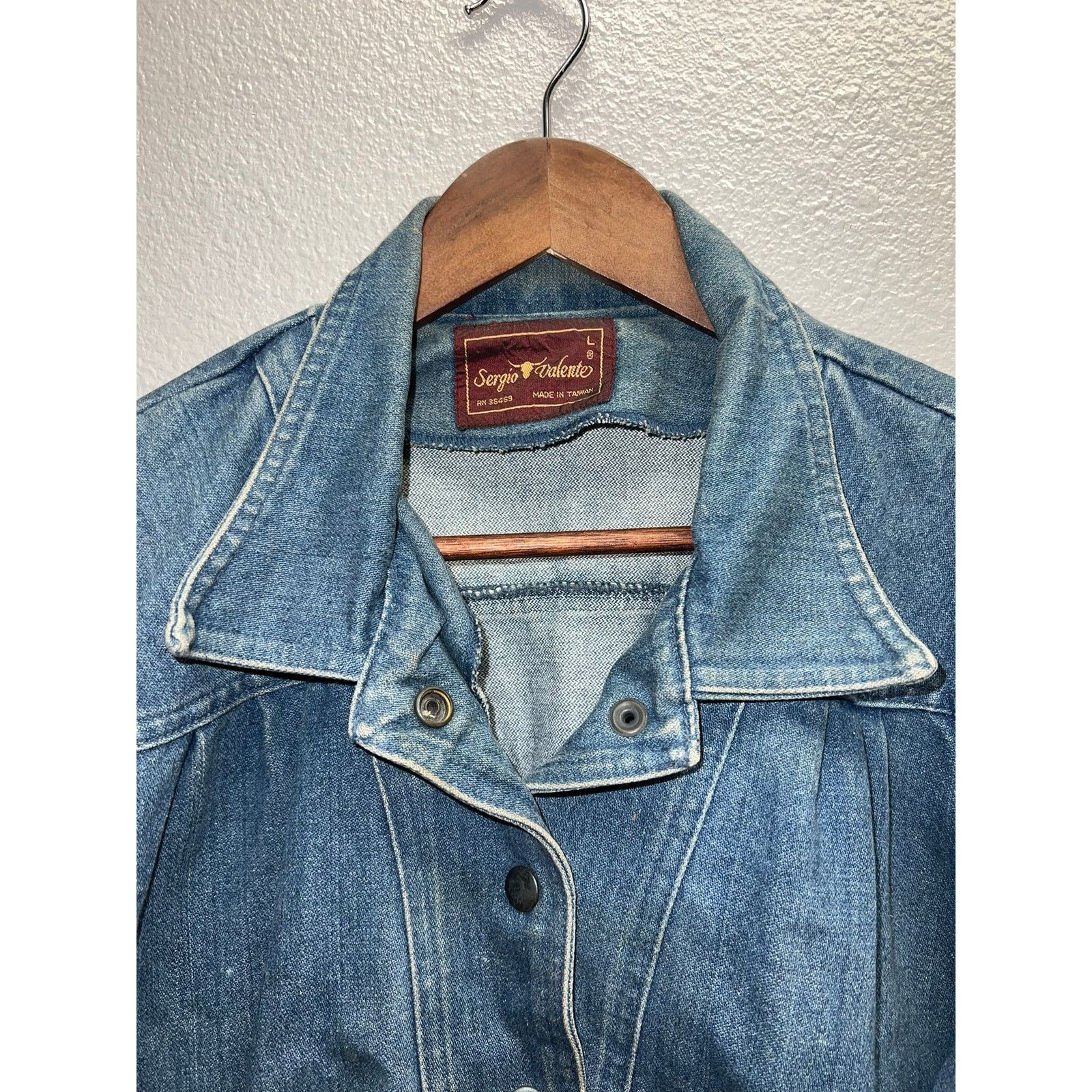 Vintage Womens Vintage Sergio Valente Denim Jacket Button Up 90s l Size L / US 10 / IT 46 - 2 Thumbnail