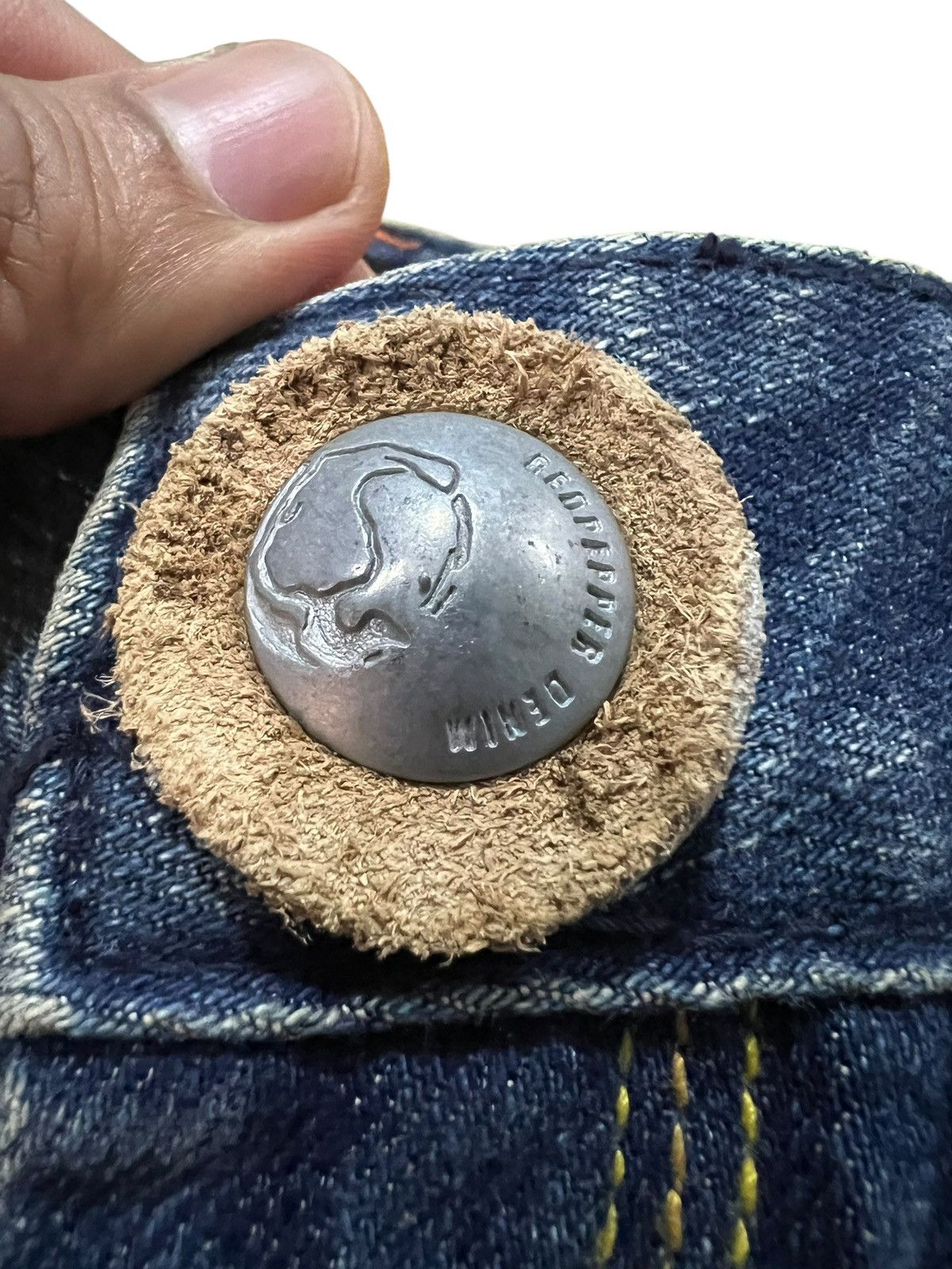 Japanese Brand 💥Flare low rise💥Red pepper Clawmark Mud wash Jean Very Rare Size US 29 - 9 Thumbnail