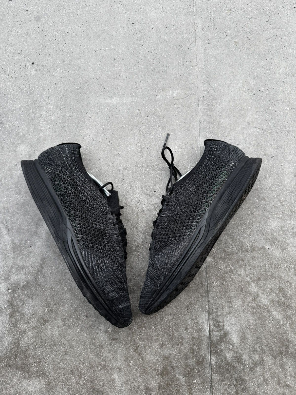 Nike Nike Flyknit Racer Triple Black Streetwear Hype Sneakers Size US 11 / EU 44 - 2 Thumbnail