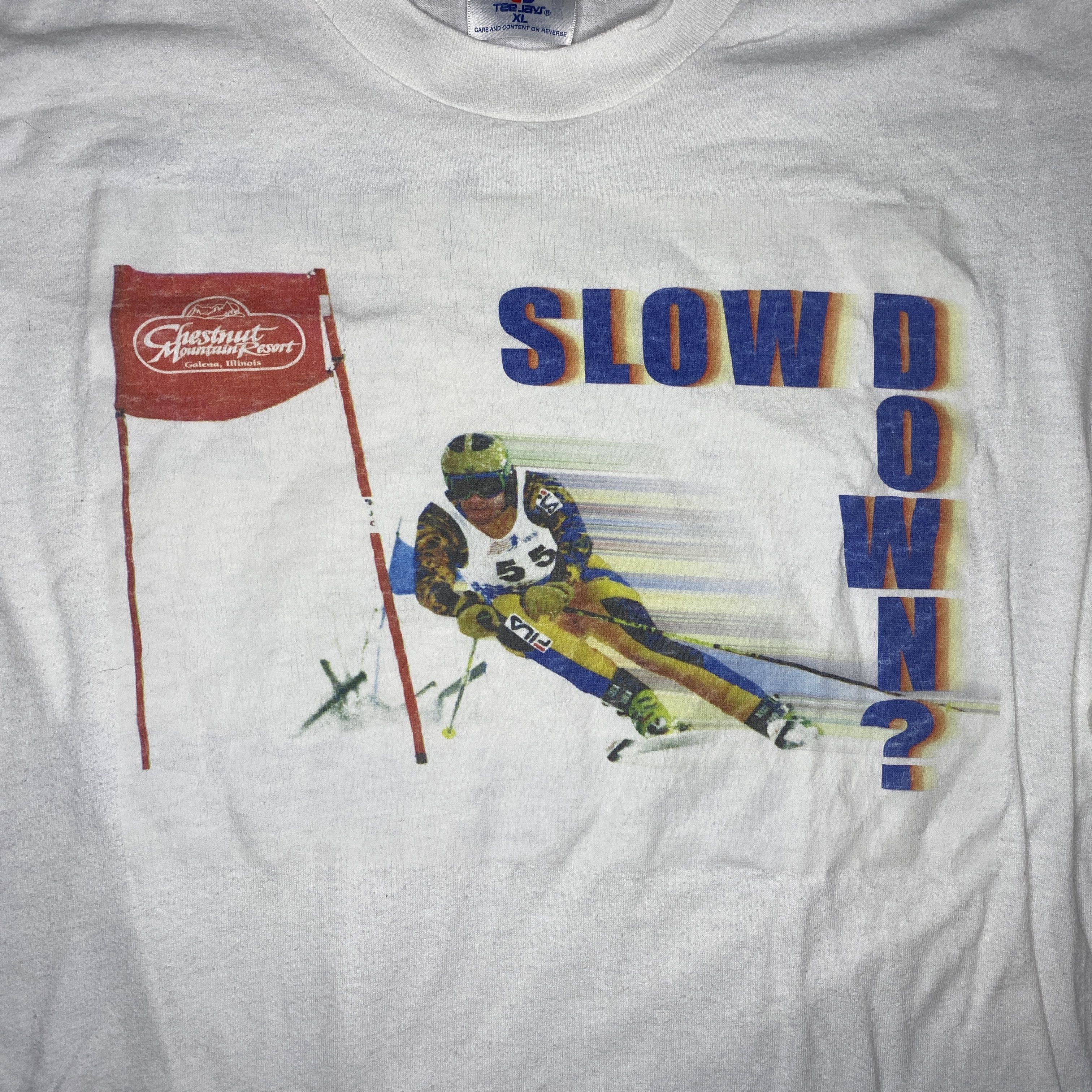 Vintage Vintage 90s Single Stitch Ski Long Sleeve Tee Double Sided Size US XL / EU 56 / 4 - 3 Thumbnail