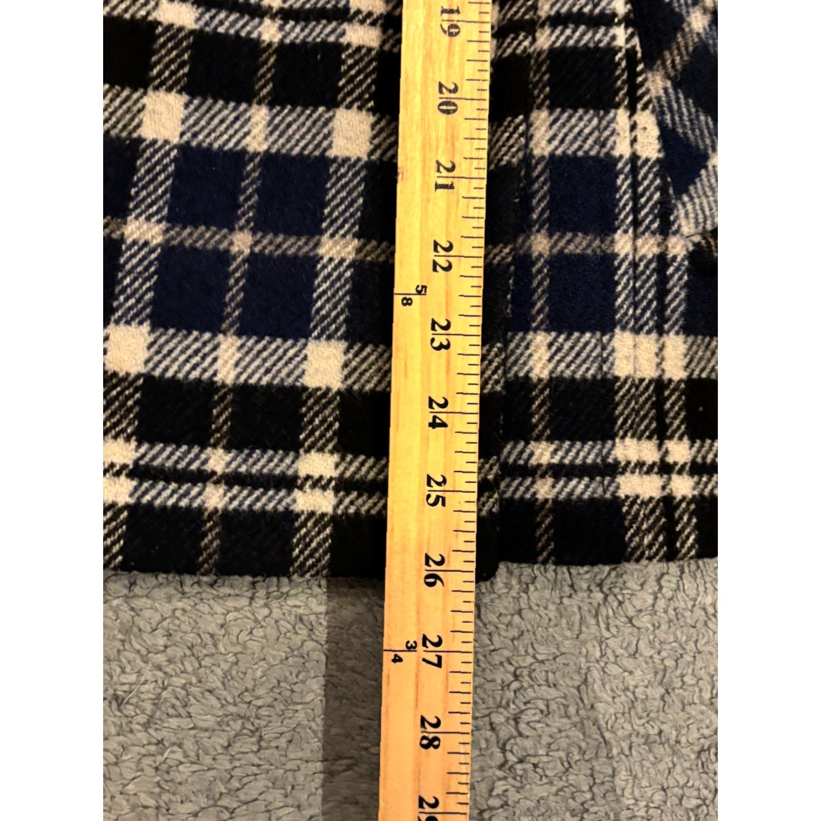 Vintage VINTAGE Aeropostale Pea Coat Blue White Plaid Wool Blend Double Breasted Womens S Size Jacket Coat Size S / US 4 / IT 40 - 5 Thumbnail