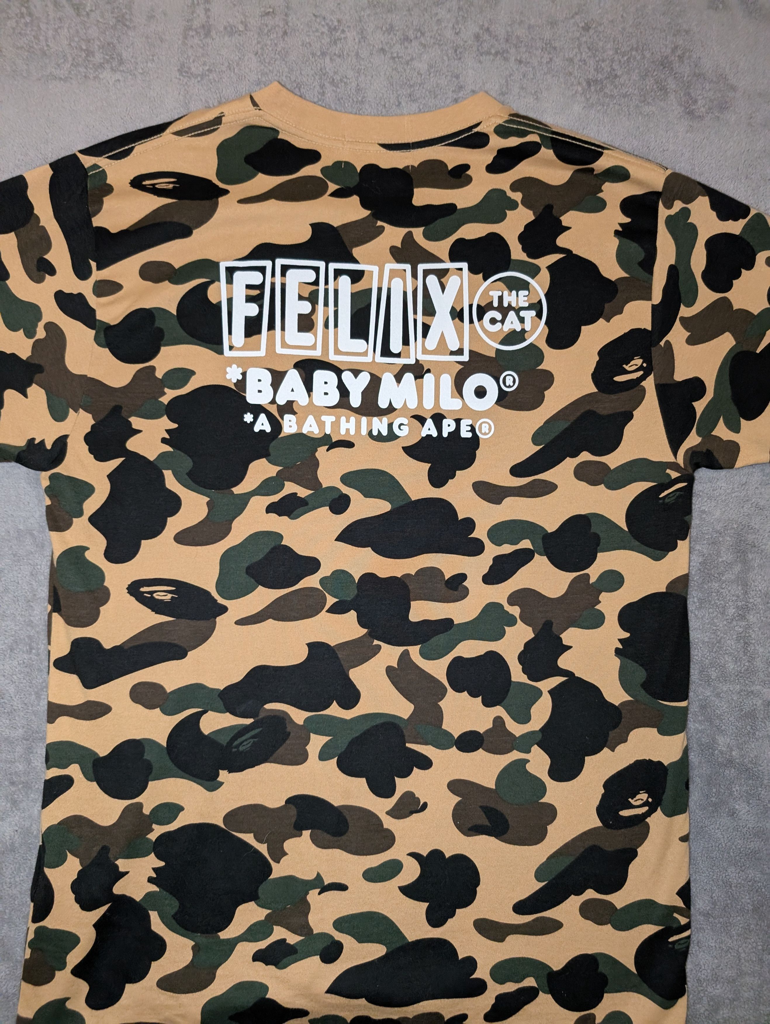 Bape BAPE X FELIX YELLOW CAMO T-SHIRT Size US L / EU 52-54 / 3 - 3 Thumbnail