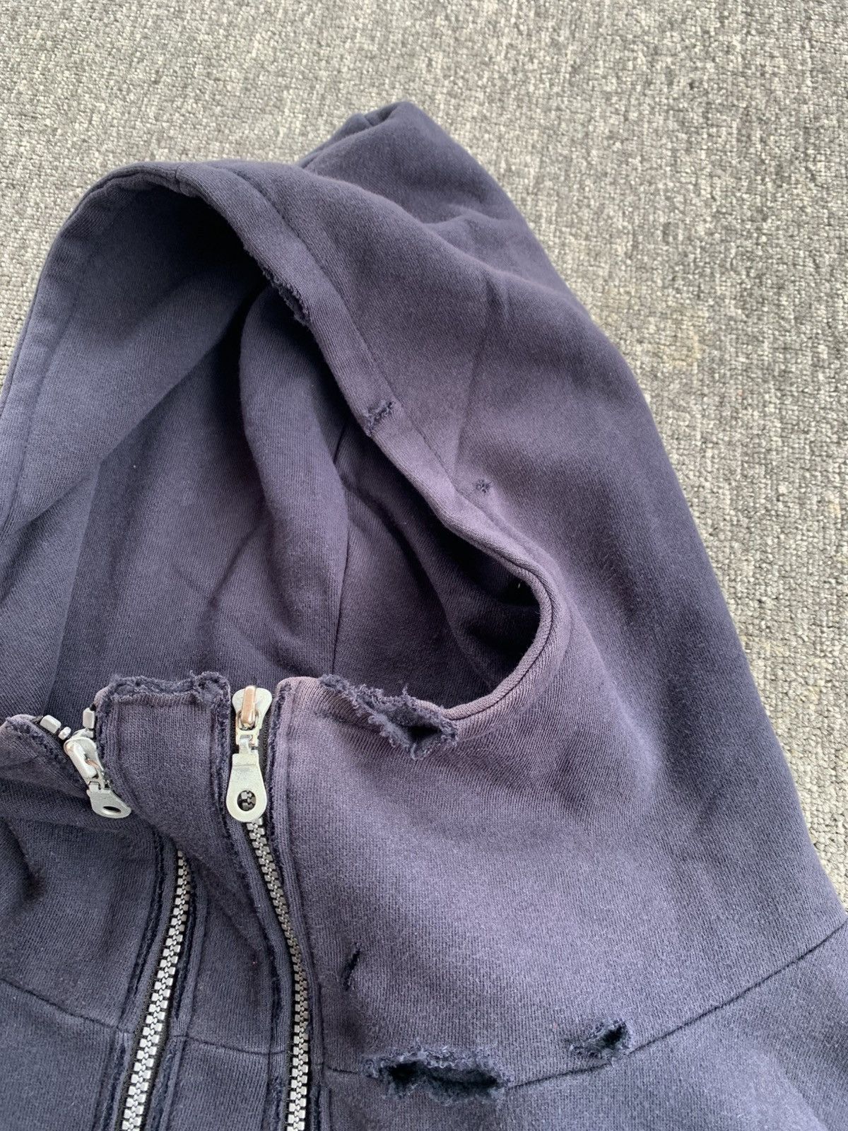Other Topswake Distressed Double Zip Vintage Sunfaded Hoodie Size US L / EU 52-54 / 3 - 5 Thumbnail