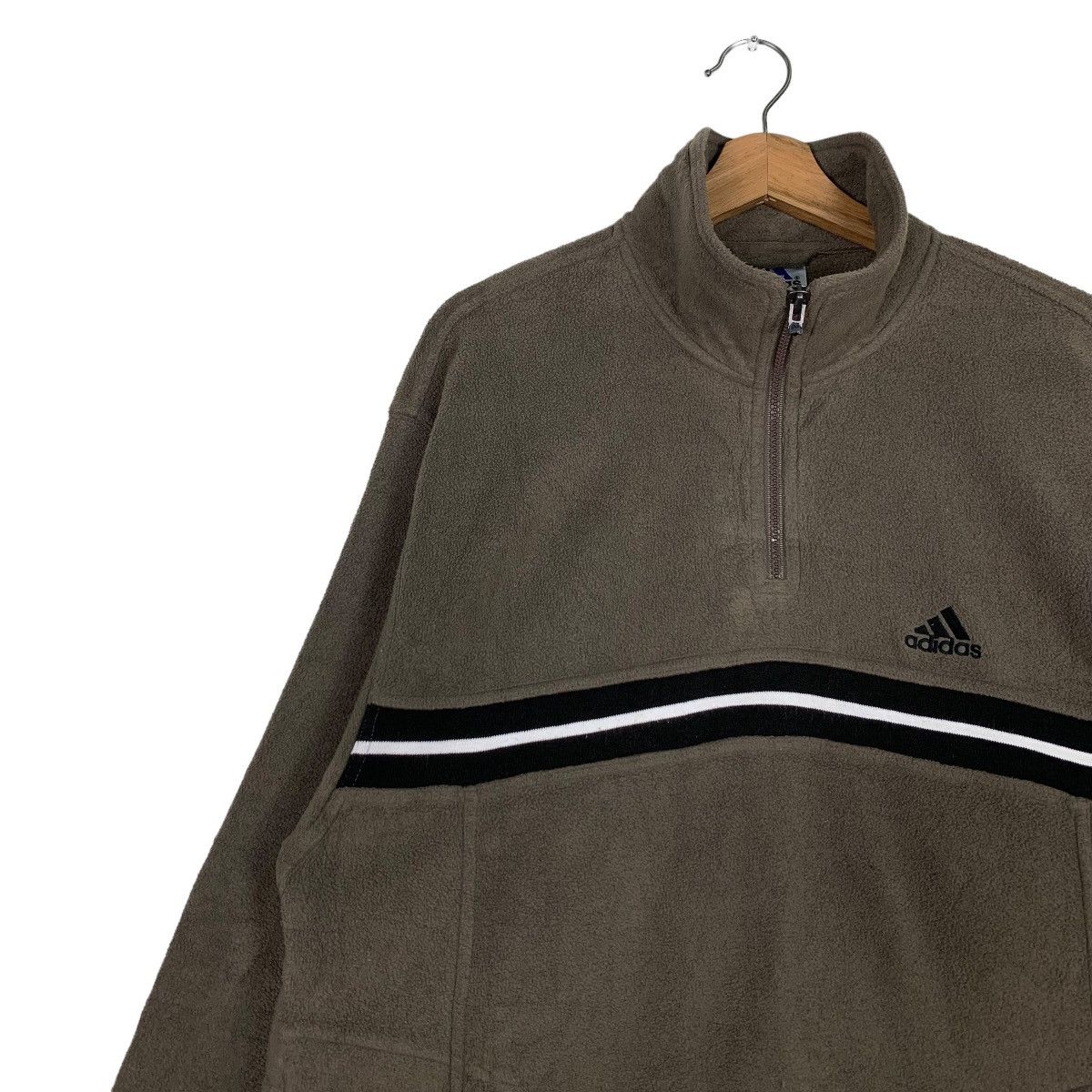 Adidas ADIDAS Half Zip Turtle Neck Pullover Fleece #0413-C19 Size US L / EU 52-54 / 3 - 7 Thumbnail