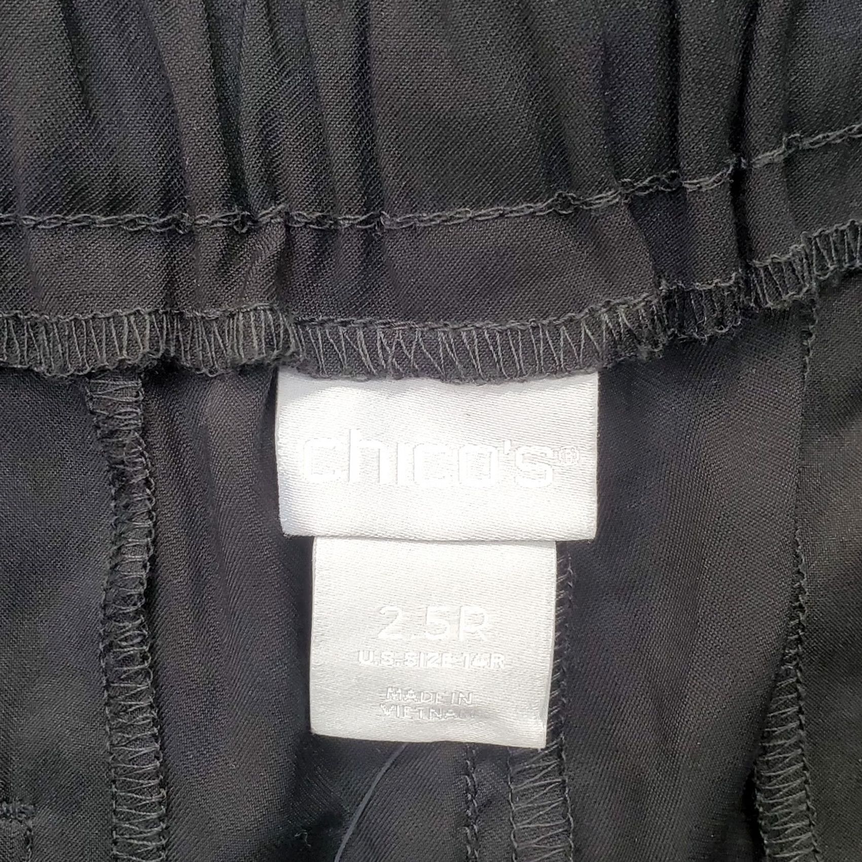 Vintage Chico's Womens Size 14 Black Cargo Pockets Ankle Pants Stretch Relaxed Pull On Shirt? Size 36" / US 14 / IT 50 - 7 Thumbnail