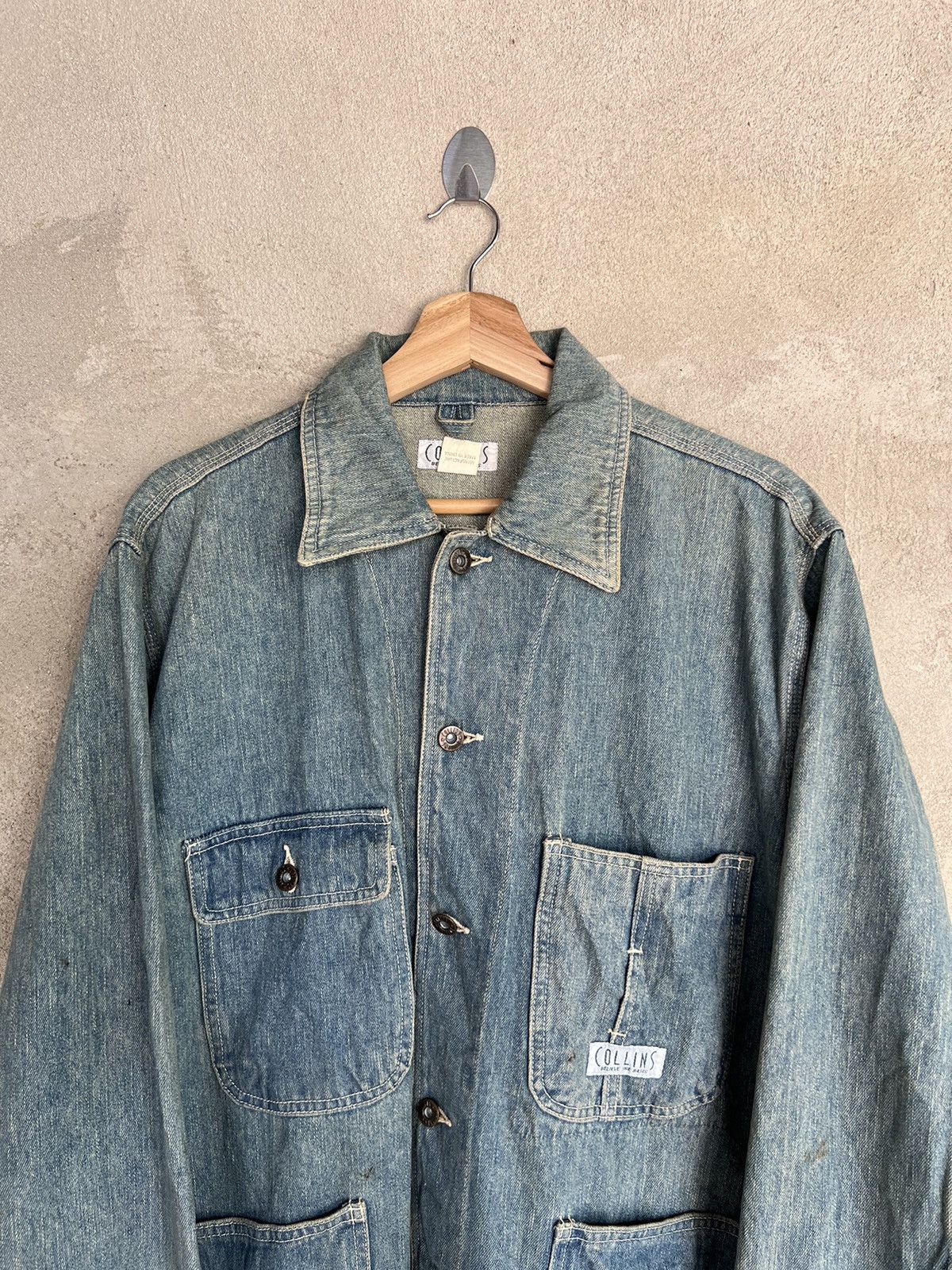 Vintage Vintage Collins Four Pocket Workers Jacket Size US L / EU 52-54 / 3 - 3 Thumbnail