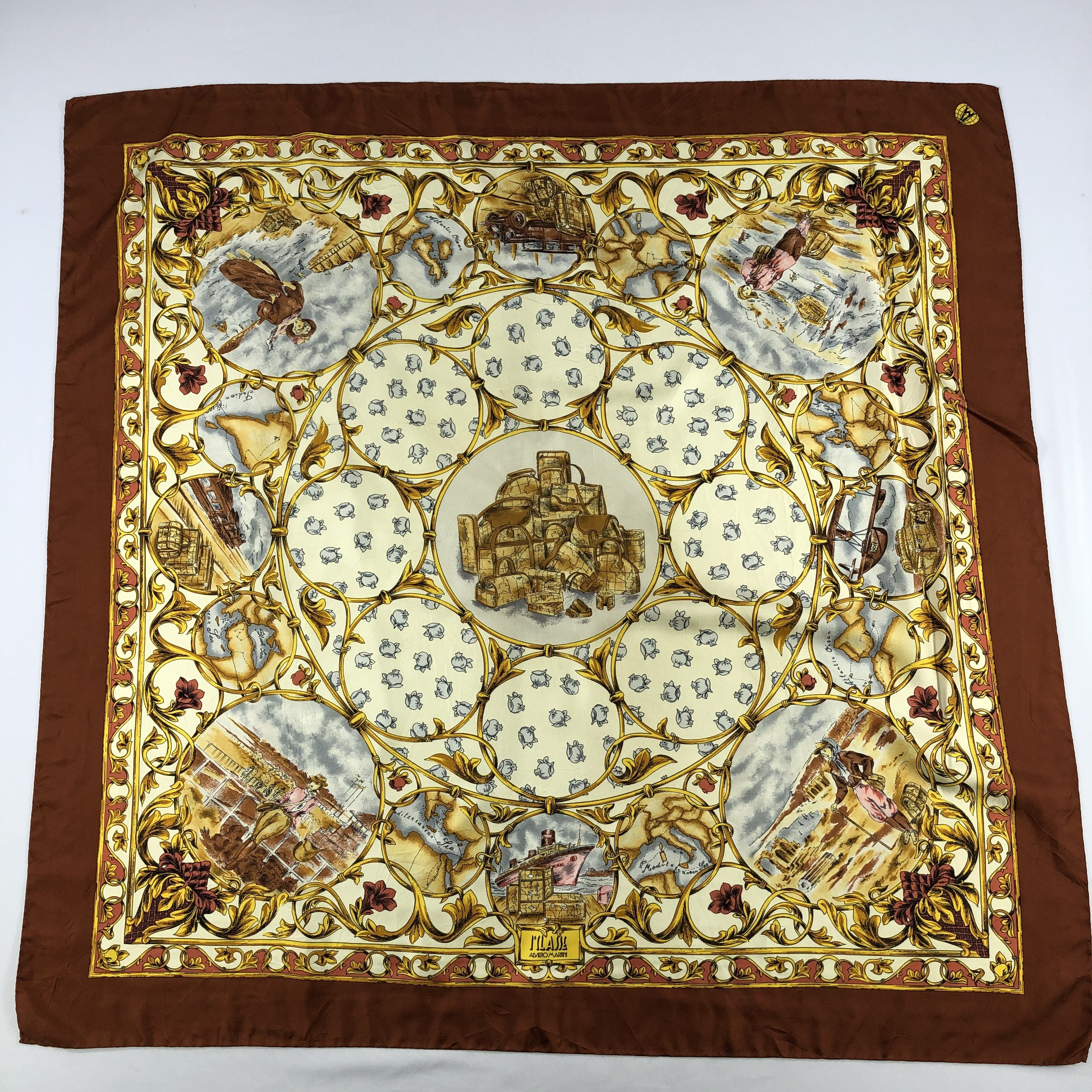 Alviero Martini Vintage Alviero Martini Silk Scarf Size ONE SIZE - 2 Thumbnail