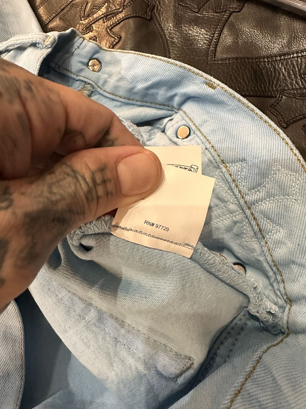 Chrome Hearts CHROME HEARTS DRAKE BABYBLUE LEVI CROSS JEANS XXXL 38 40 Size US 38 / EU 54 - 18 Thumbnail