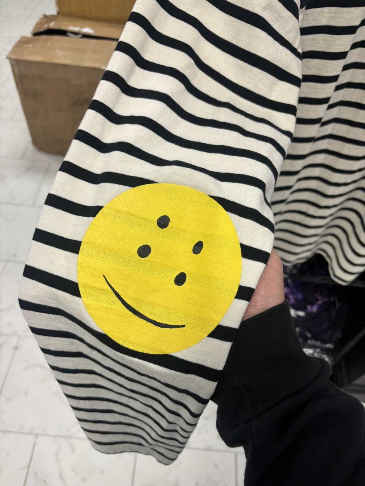 Kapital Kapital Stripe Smiley Face long sleeve tee Size US XL / EU 56 / 4 - 5 Thumbnail