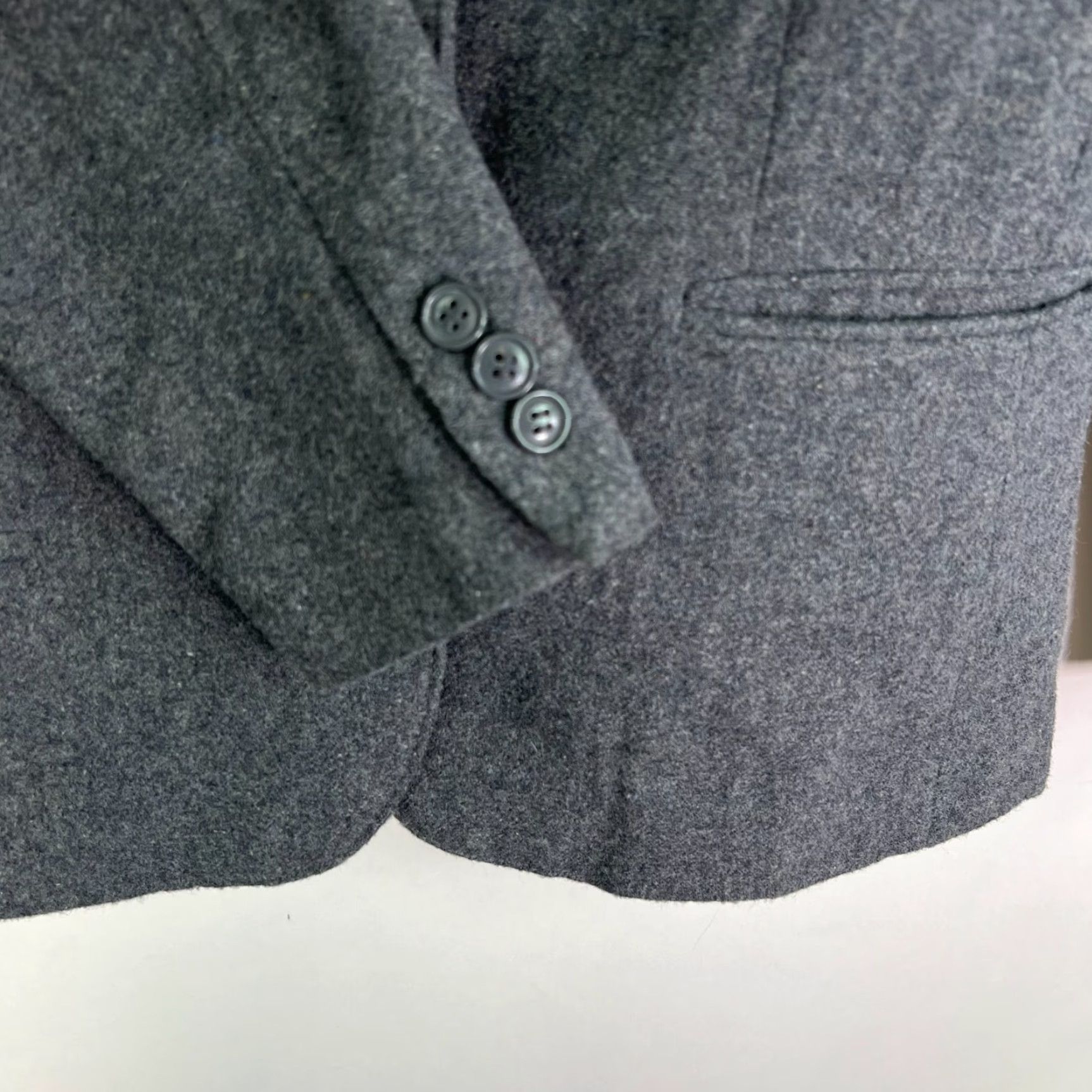 Vintage VINTAGE Michel Laurent Blazer Jacket Womens Size 9 Gray Wool Blend Single-Breasted Notch Lapel Size M / US 6-8 / IT 42-44 - 4 Thumbnail