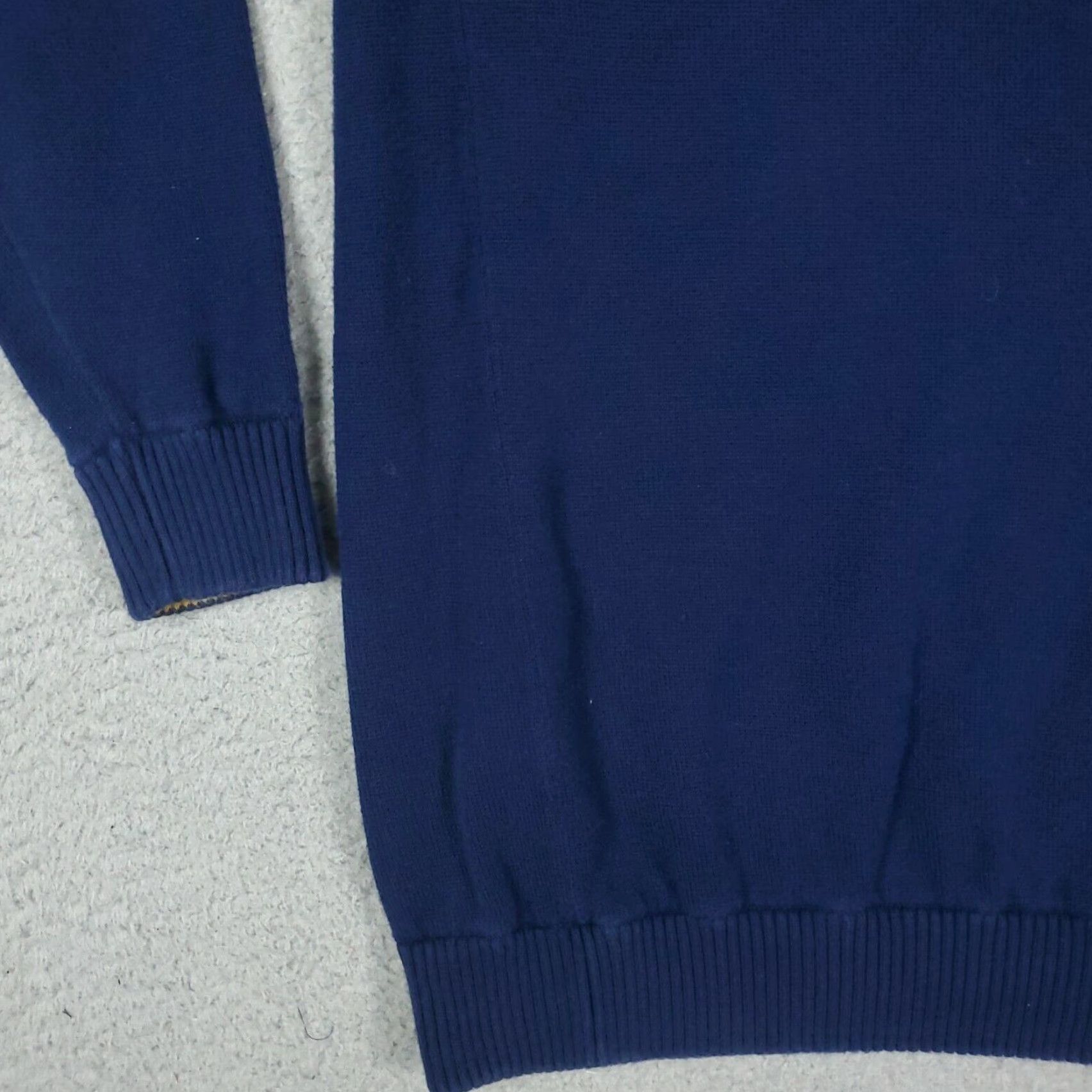 Vintage Alan Flusser Quarter Zip Pullover Sweater Blue Small Unisex Adult Size US S / EU 44-46 / 1 - 3 Thumbnail