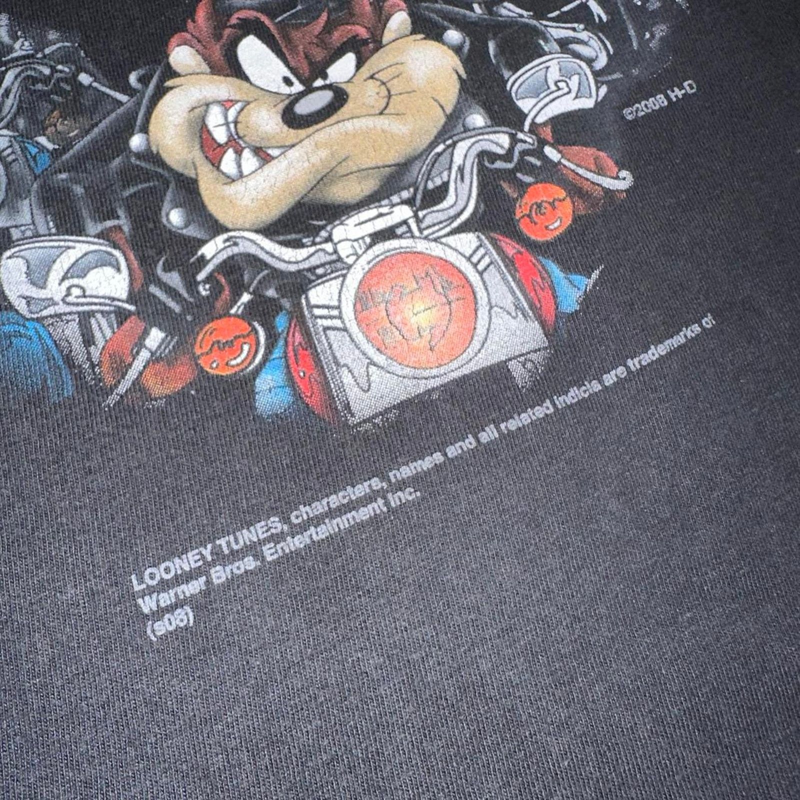 Harley Davidson Vintage 2008 Harley Davidson Looney Tunes LS Tee Flame sz L Size US L / EU 52-54 / 3 - 8 Thumbnail