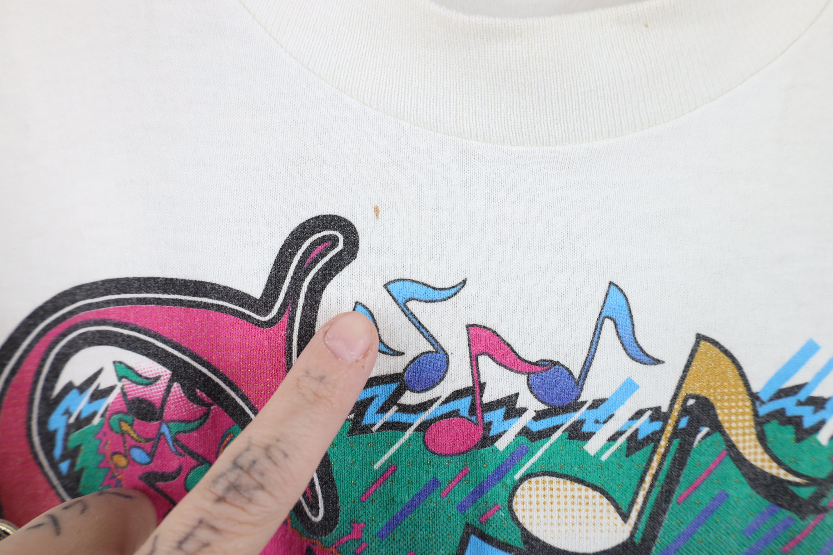 Vintage Vintage 90s Sing Unto the Lord Jesus T-Shirt White USA Size M / US 6-8 / IT 42-44 - 5 Thumbnail