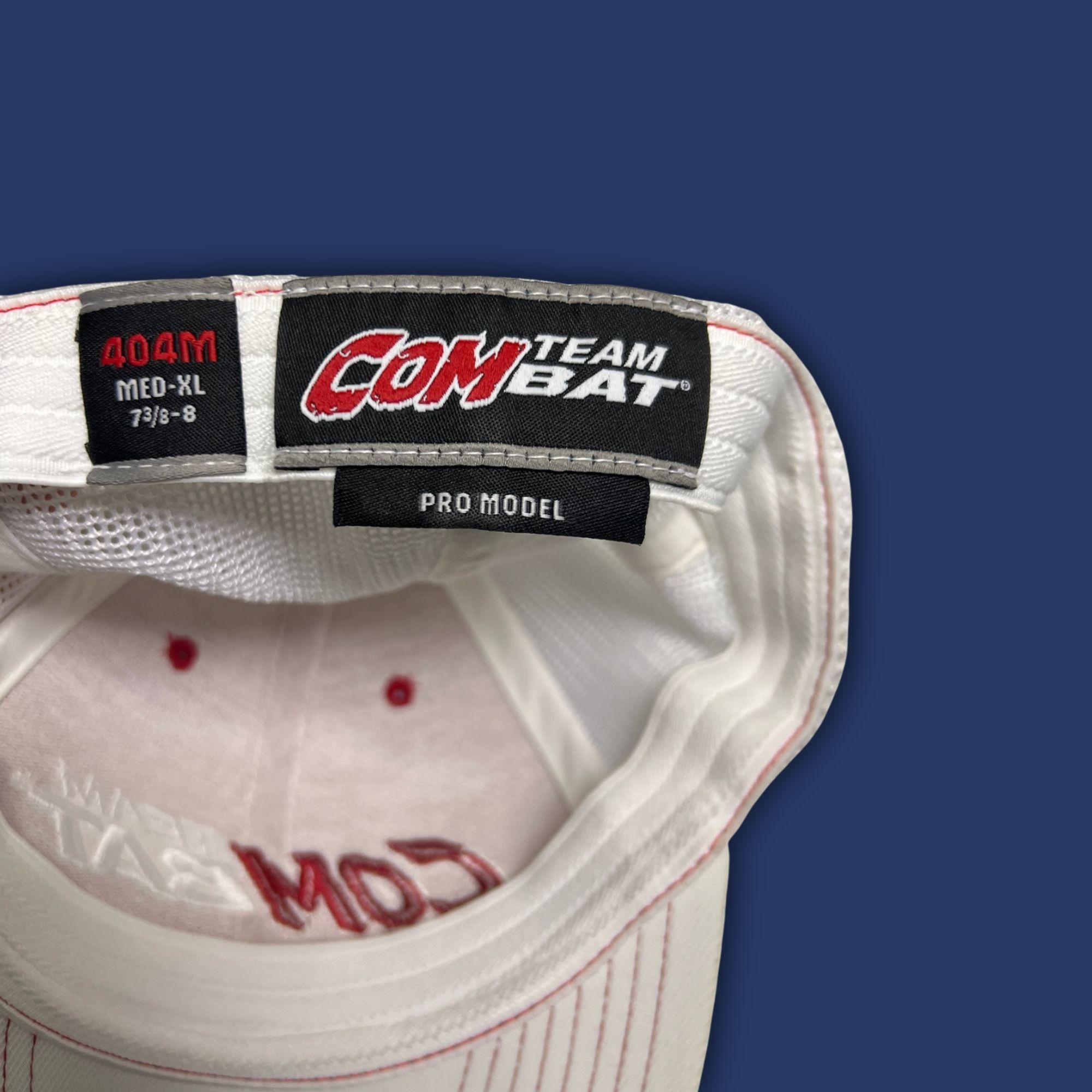 Other Team Combat Trucker Hat Red & White Mesh Pro Model Adjustabl Size ONE SIZE - 3 Thumbnail