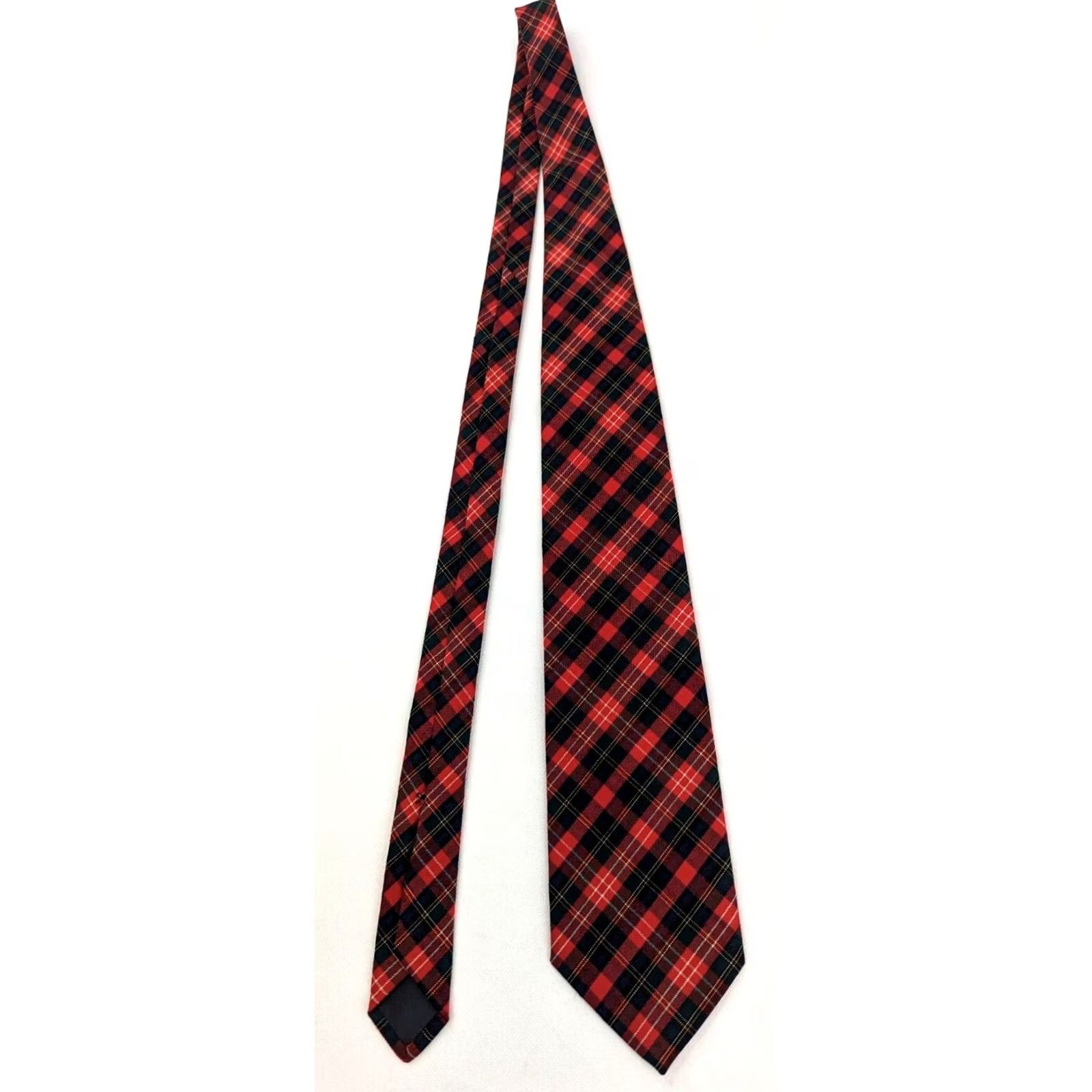 Pendleton VINTAGE Pendleton Mens Tie Plaid Virgin Wool 55" x 3.75" USA Made Necktie Classic Wool Tie Navy Red Green White Pattern: Plaids & Checks Mens Tie Size ONE SIZE - 6 Thumbnail