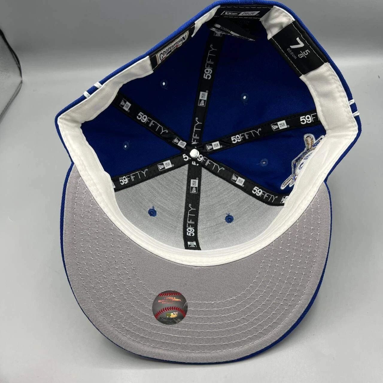 New Era Jackie Robinson #42 Dodgers Hat Men 7 5/8 Blue MLB Fitted Size ONE SIZE - 2 Thumbnail