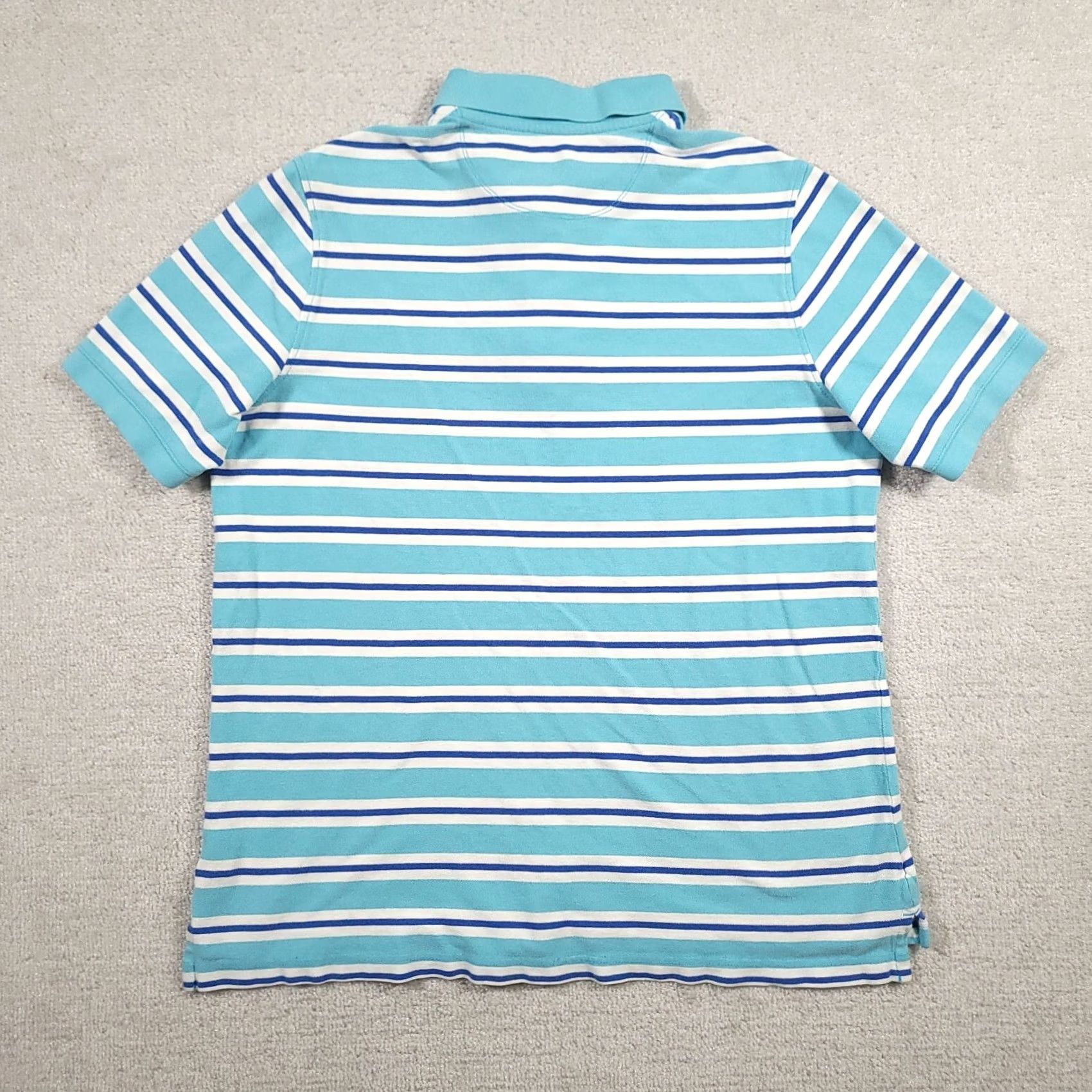 Croft & Barrow Croft & Barrow Polo Shirt Short Sleeve Blue Striped L Mens Regular Size Large Size US L / EU 52-54 / 3 - 7 Thumbnail