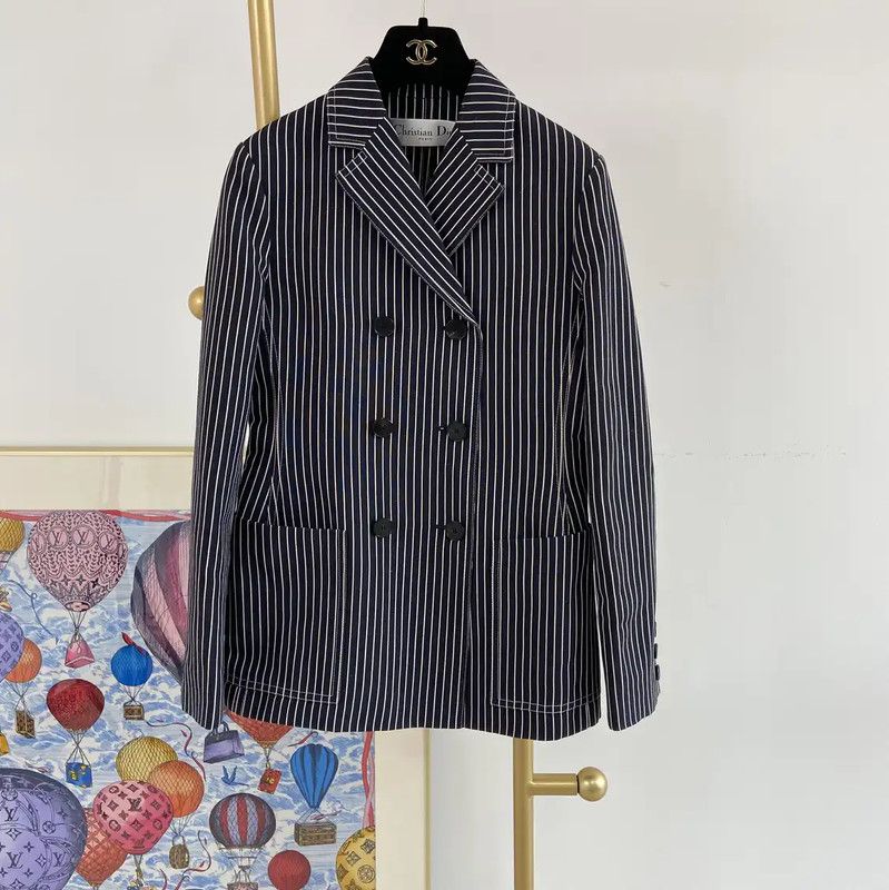 Dior Dior Striped Women's Jacket for Spring and Autumn 0089 Size XS / US 0-2 / IT 36-38 - 1 Thumbnail