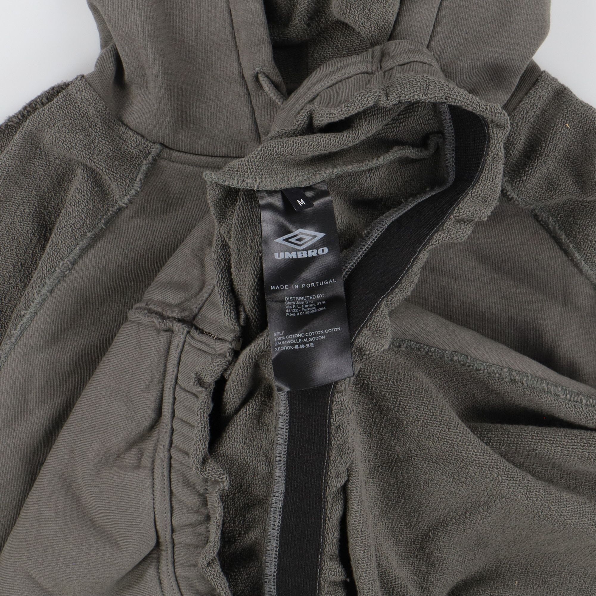 Slam Jam × Umbro Grey Royal Arms Logo Masked Oversized Hoodie Size US M / EU 48-50 / 2 - 10 Thumbnail