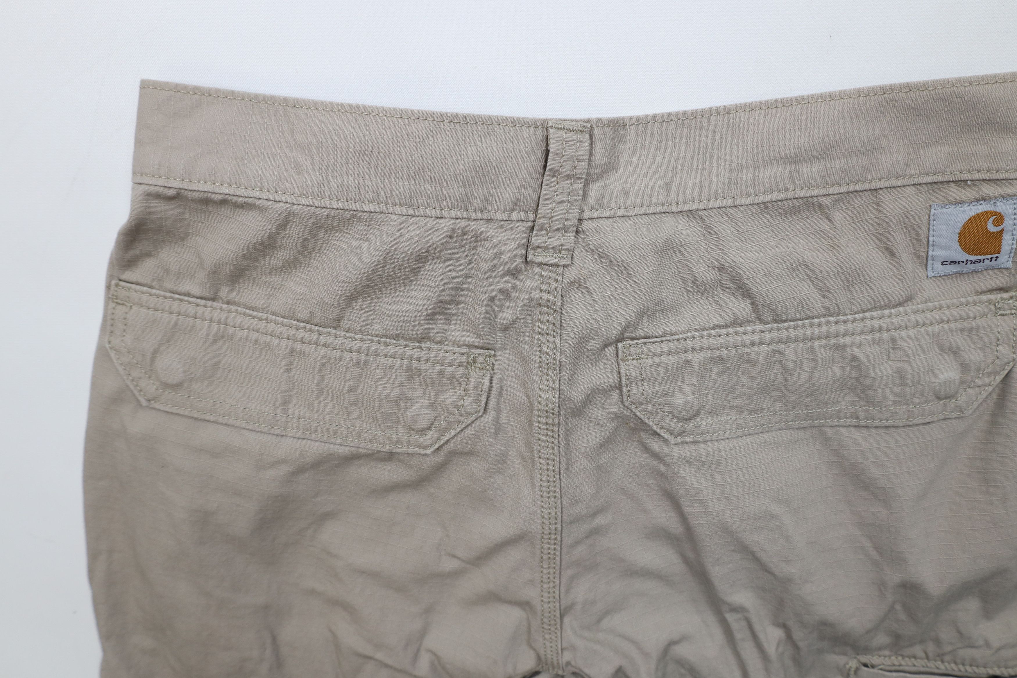 Carhartt × Vintage Vintage Carhartt Relaxed Fit Ripstop Dungaree Shorts Size US 30 / EU 46 - 13 Thumbnail