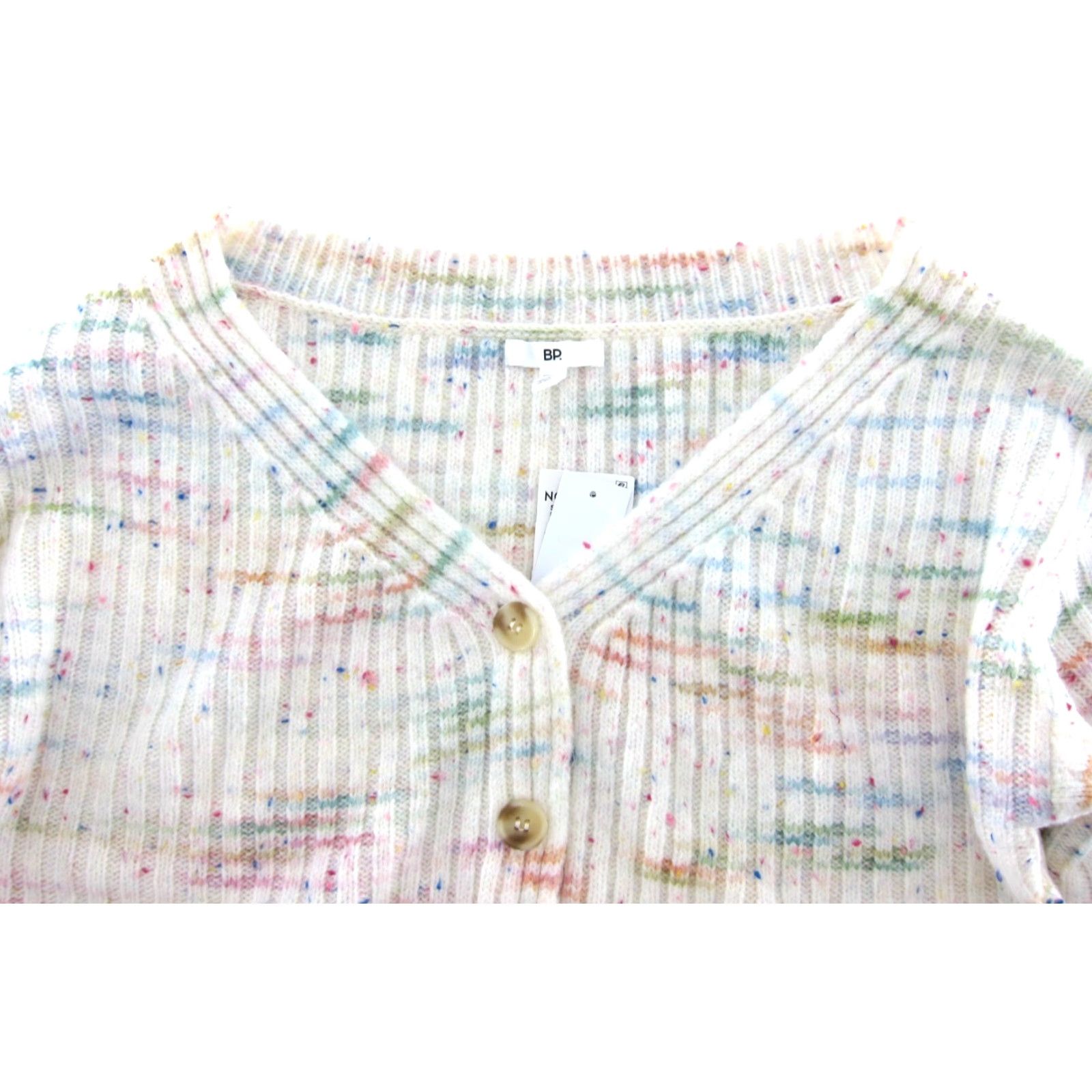 Nordstrom Nordstrom NWT Ivory Space Dye Cropped Cardigan Sweater Small Women Size S / US 4 / IT 40 - 4 Thumbnail