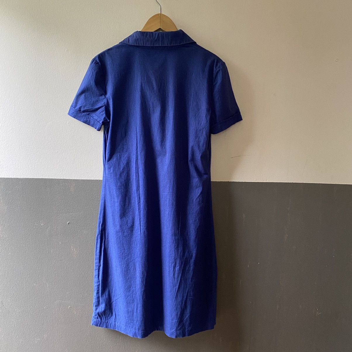 Isabel Marant ISABEL MARANT Royal Blue Short Sleeve Collared Dress Size M / US 6-8 / IT 42-44 - 12 Thumbnail
