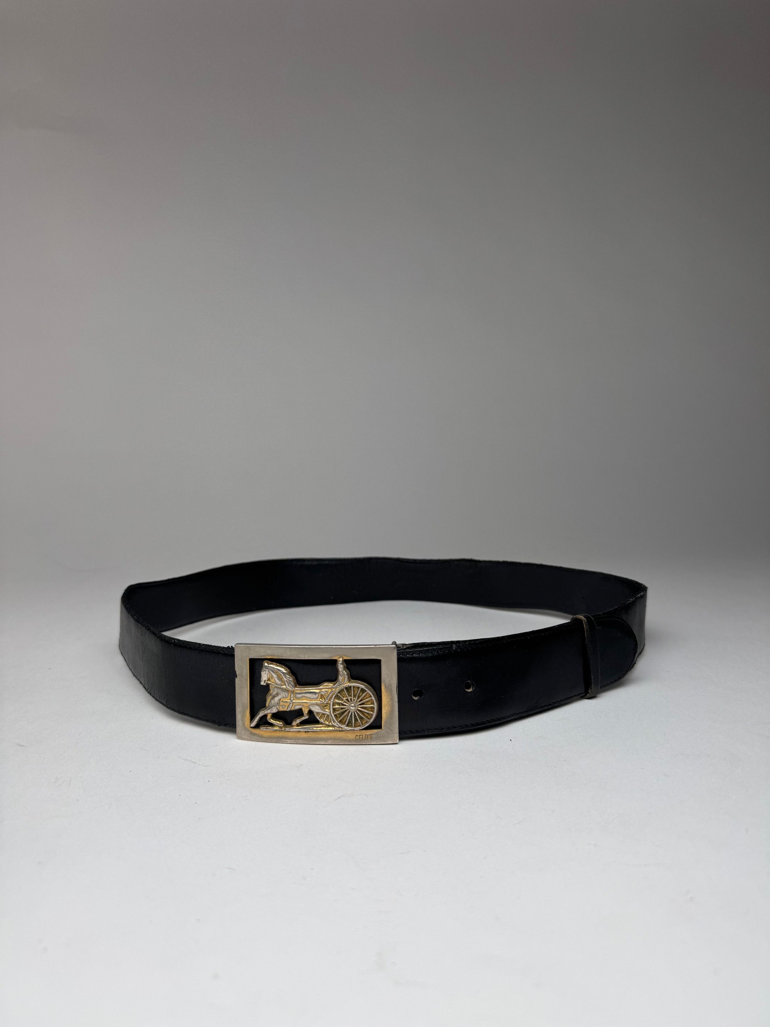 Celine Vintage Paris Triomphe Leather Belt Size ONE SIZE - 1 Thumbnail