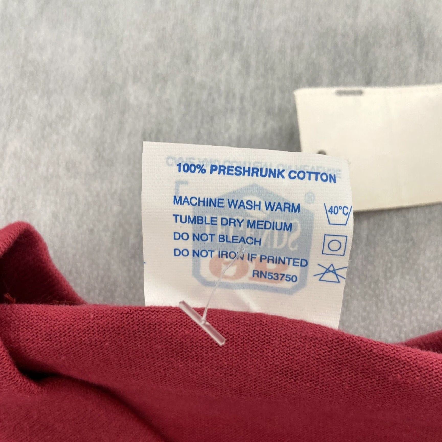 Vintage VINTAGE QB Legends Cotton T-Shirt Men Large Red 90s Crew Neck Short Sleeve Single Stitch Size US L / EU 52-54 / 3 - 7 Thumbnail