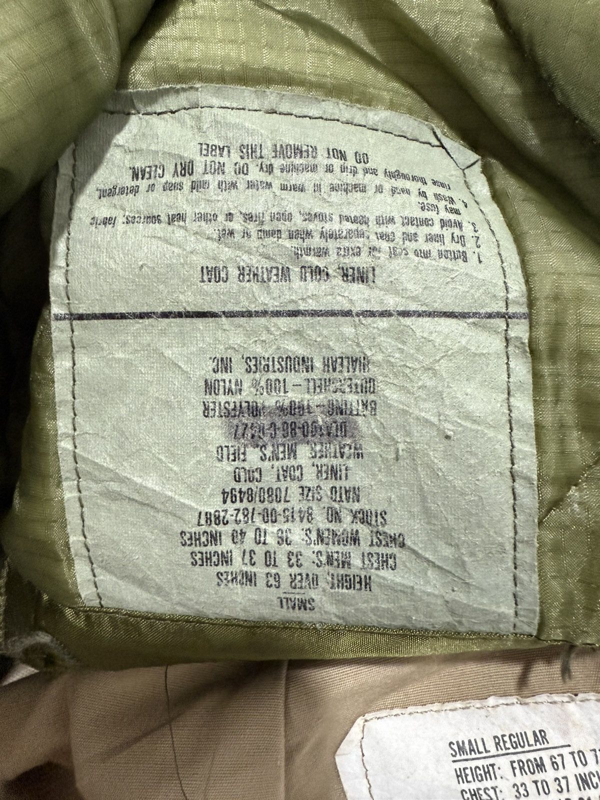 Alpha Industries VINTAGE M65 Field Jacket, Alpha Industries Tan Khaki Rare Size US S / EU 44-46 / 1 - 13 Thumbnail