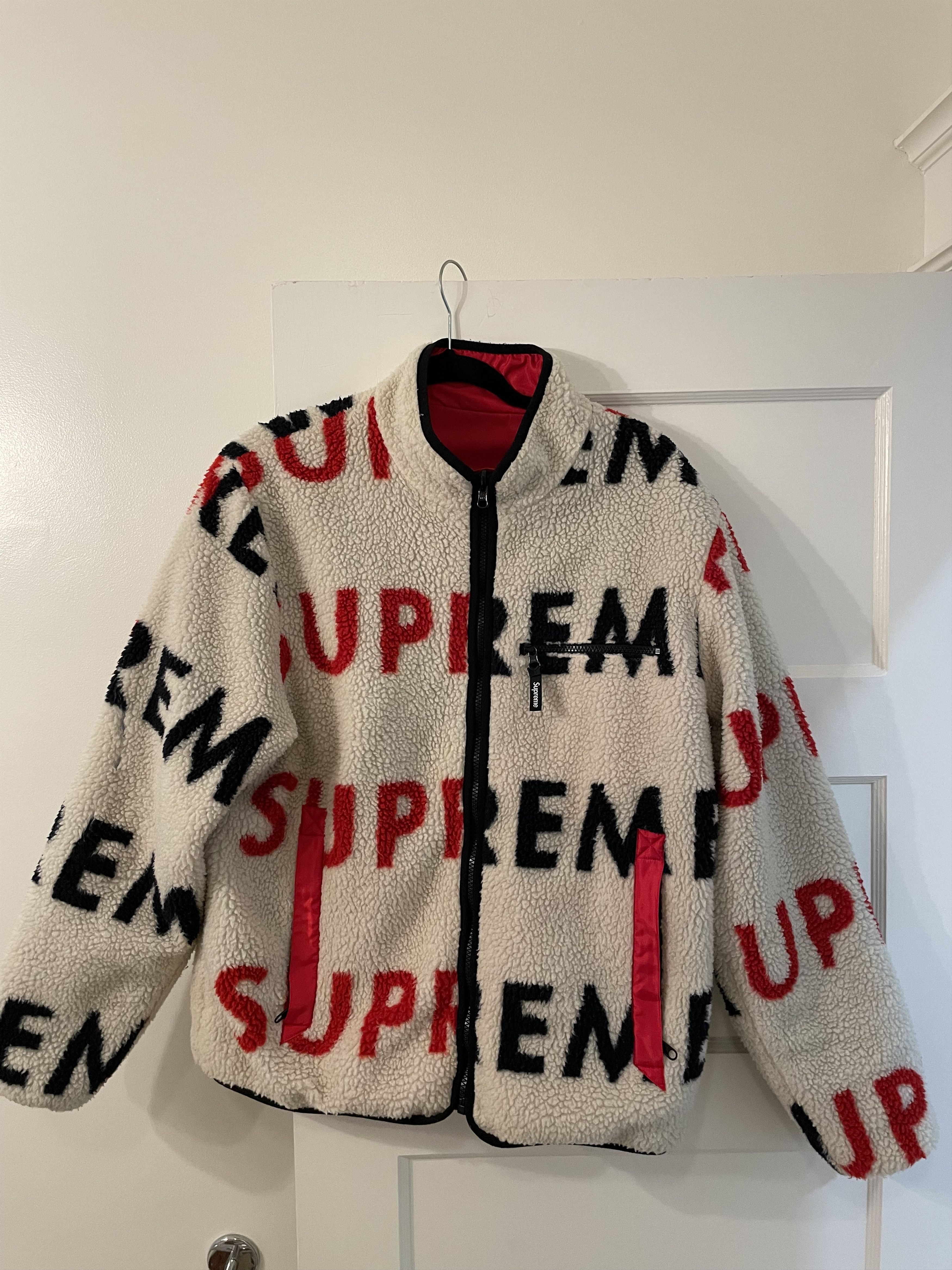 Supreme Supreme Reversible Logo Fleece Jacket | Grailed