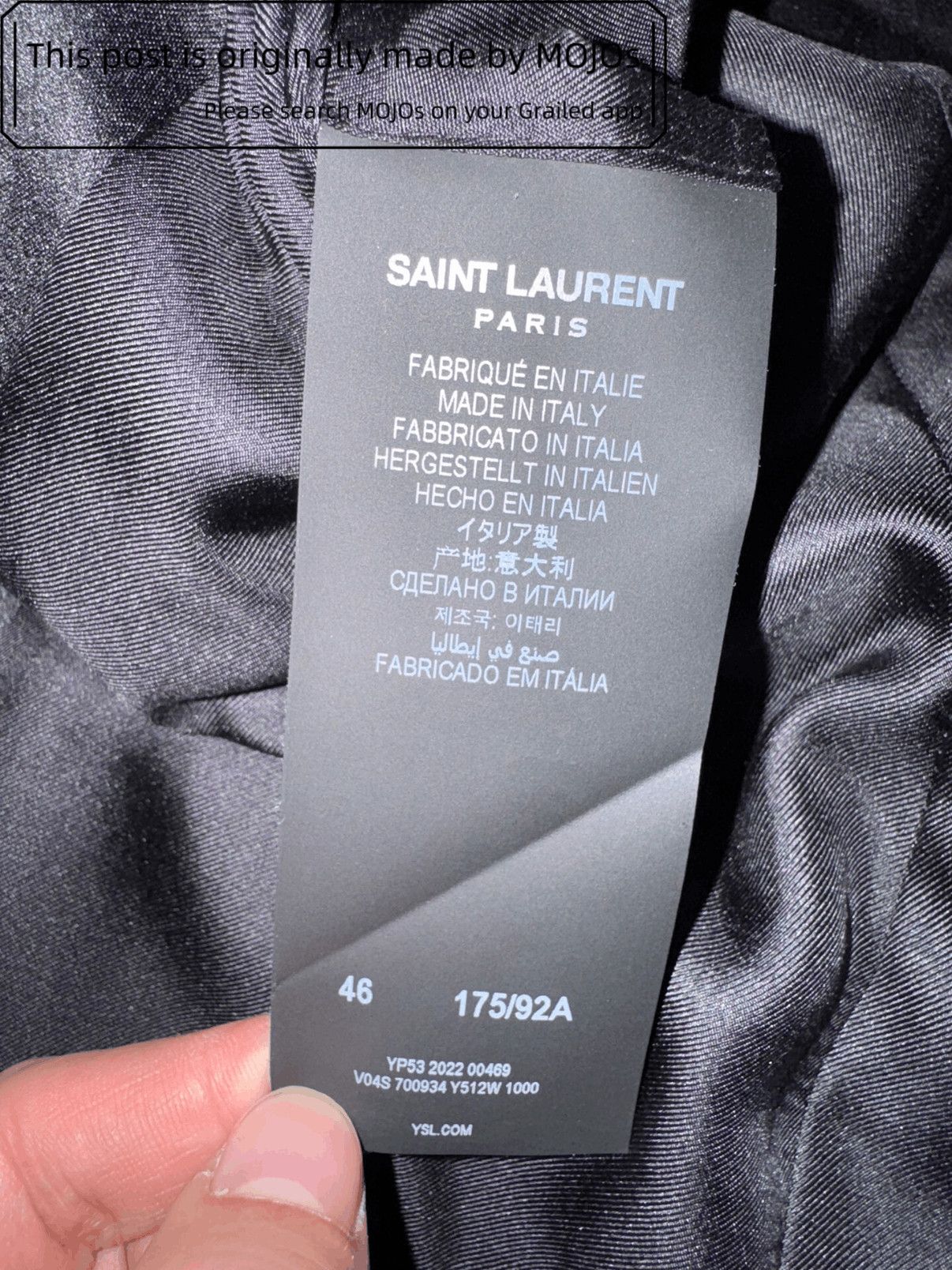 Saint Laurent Paris Sz 46 Saint Laurent Paris Smoking Blazer mojos66 Size US S / EU 44-46 / 1 - 5 Thumbnail