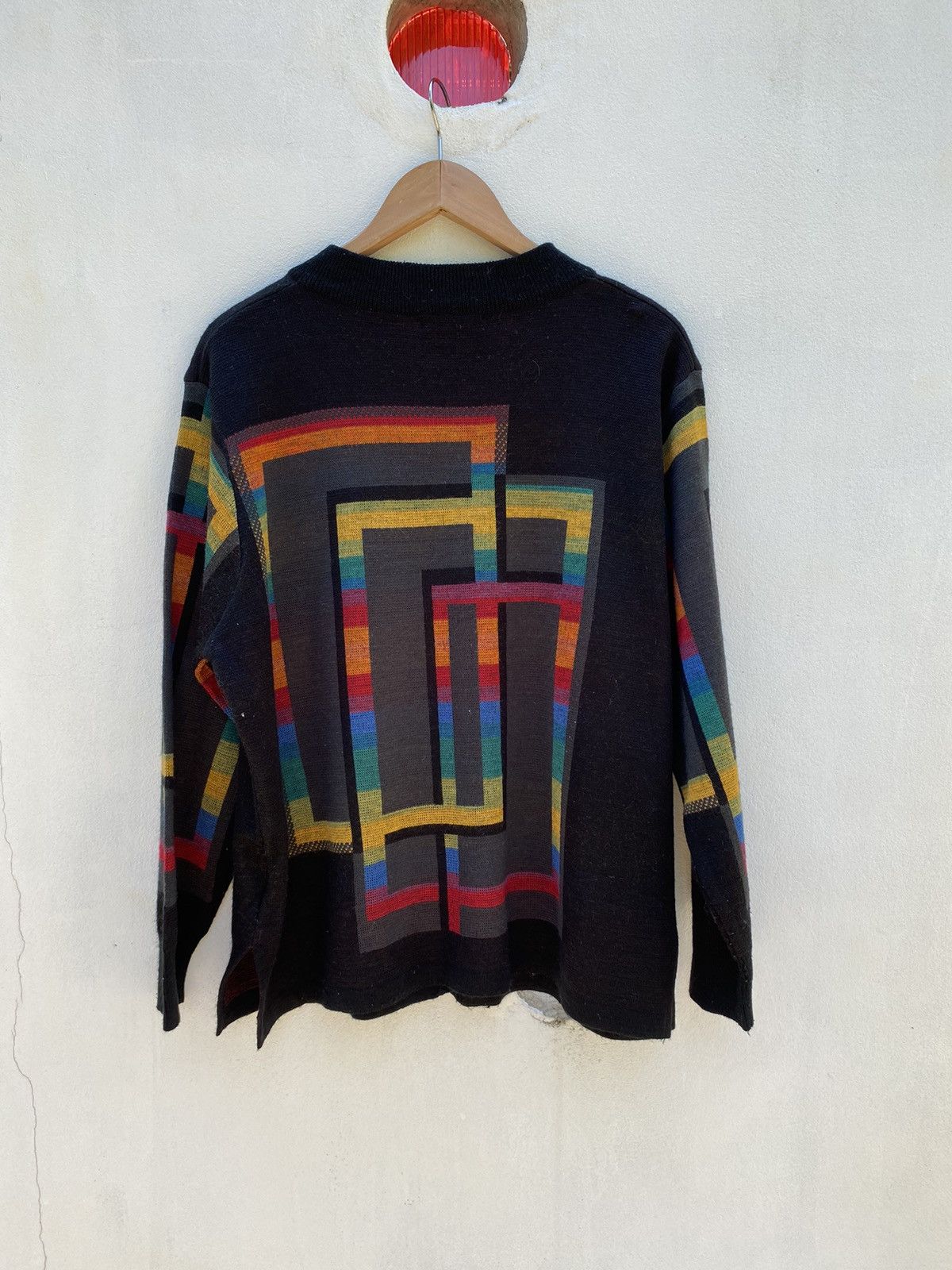 Designer × Vintage FINANCIER Black Knitted Cardigan Size L / US 10 / IT 46 - 20 Thumbnail