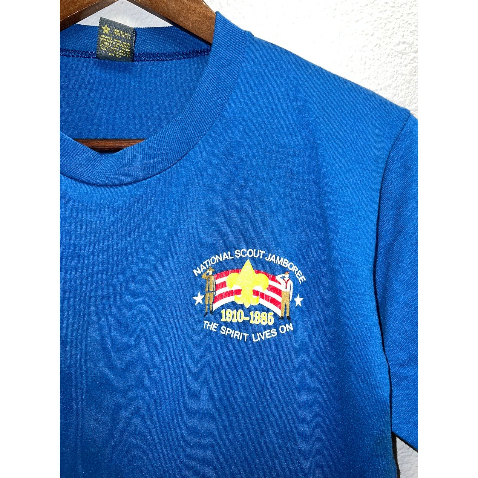 Jerzees Vintage National Scout Jamboree Shirt 1985 Blue Tee 80s M Size US M / EU 48-50 / 2 - 2 Thumbnail
