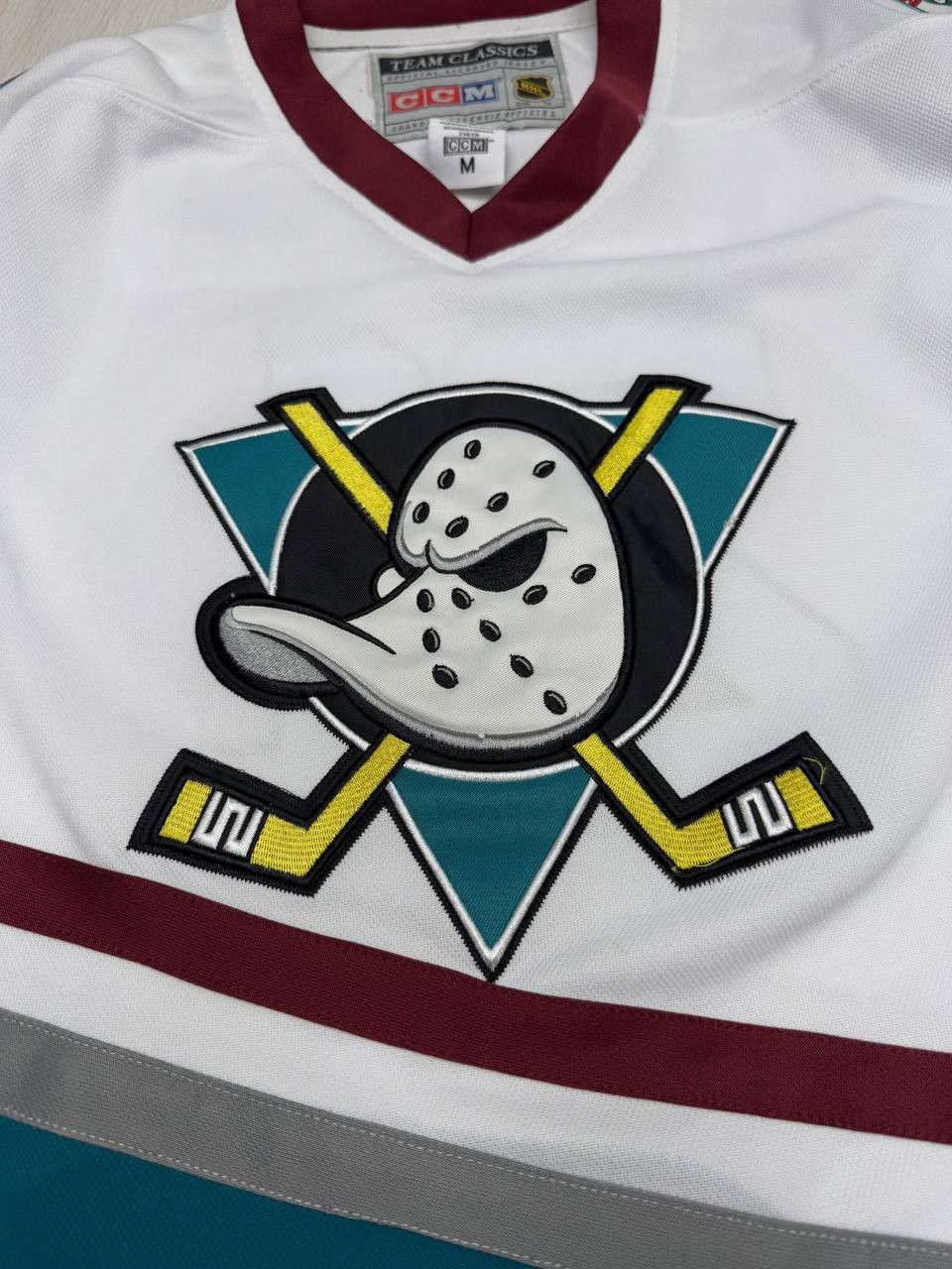 Ccm × NHL Junior size M Mighty Ducks Hockey Jersey #21 JACKSON Size US XXS / EU 40 - 6 Thumbnail