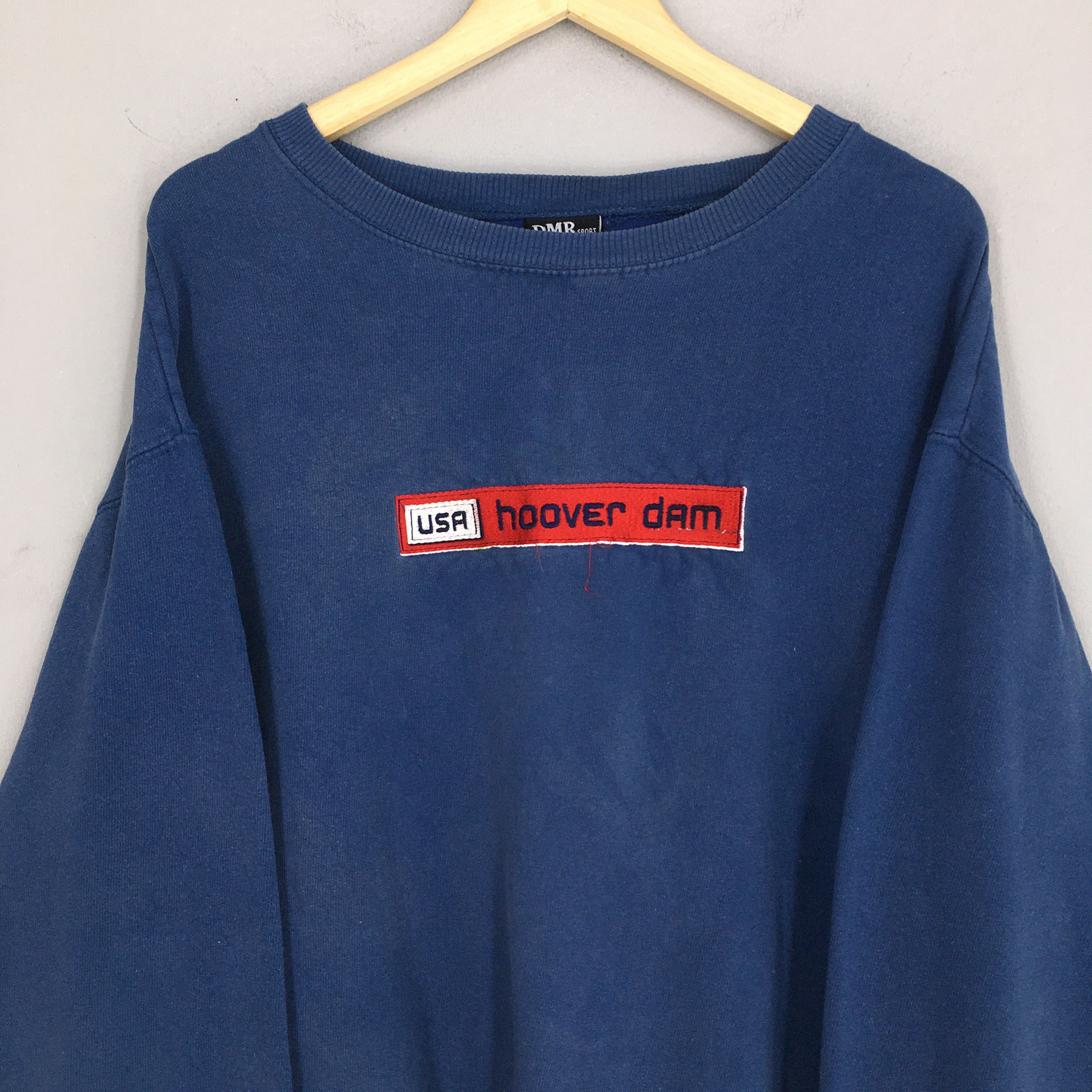 Arizona Jean Co. Vintage 90s Usa Hoover Dam Blue Sweatshirt XLarge Size US XL / EU 56 / 4 - 2 Thumbnail