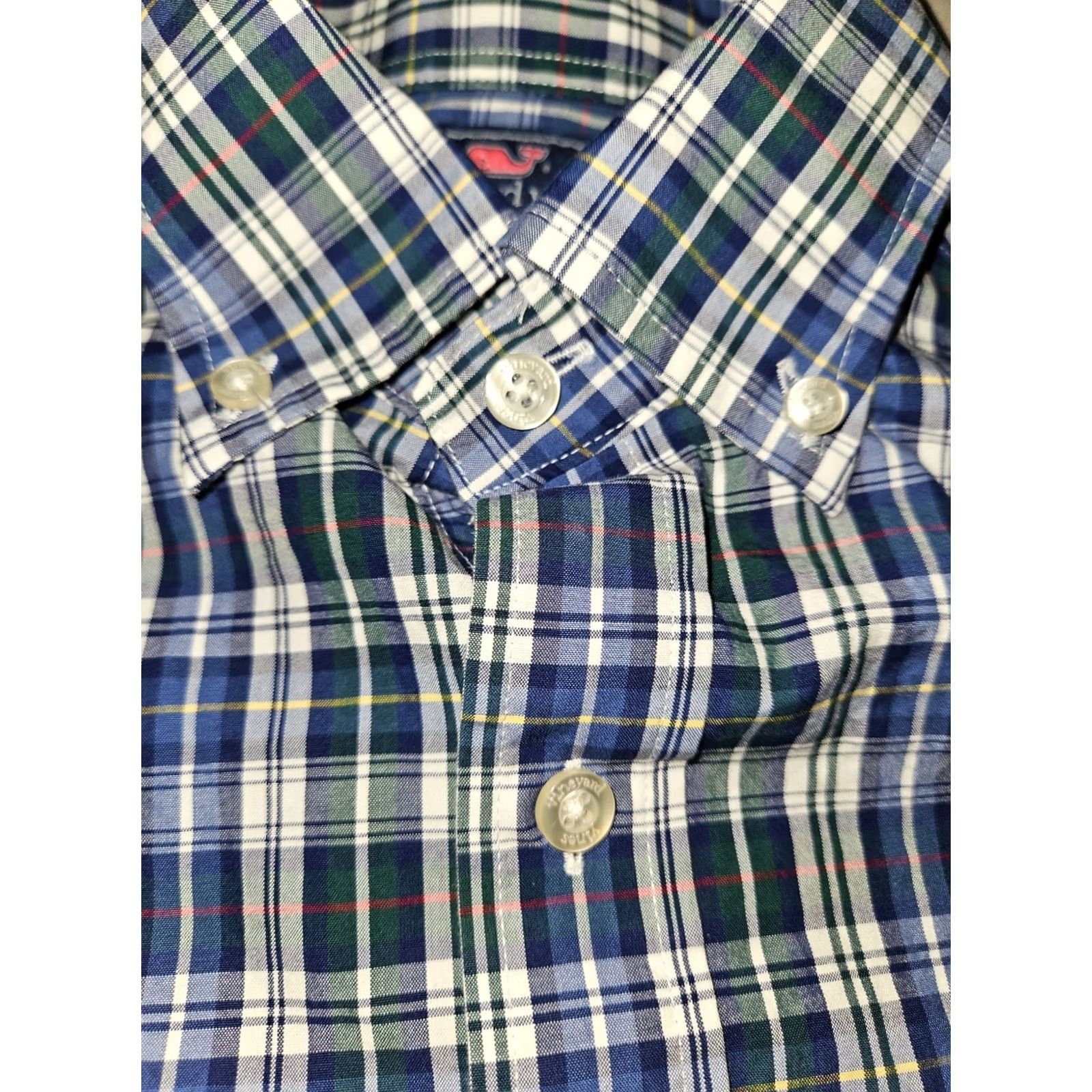 Vineyard Vines VINTAGE Vineyard Vines Tucker Shirt Button-Up Slim Long Sleeve XS Preppy Plaid Blue Mens Size US XS / EU 42 / 0 - 6 Thumbnail