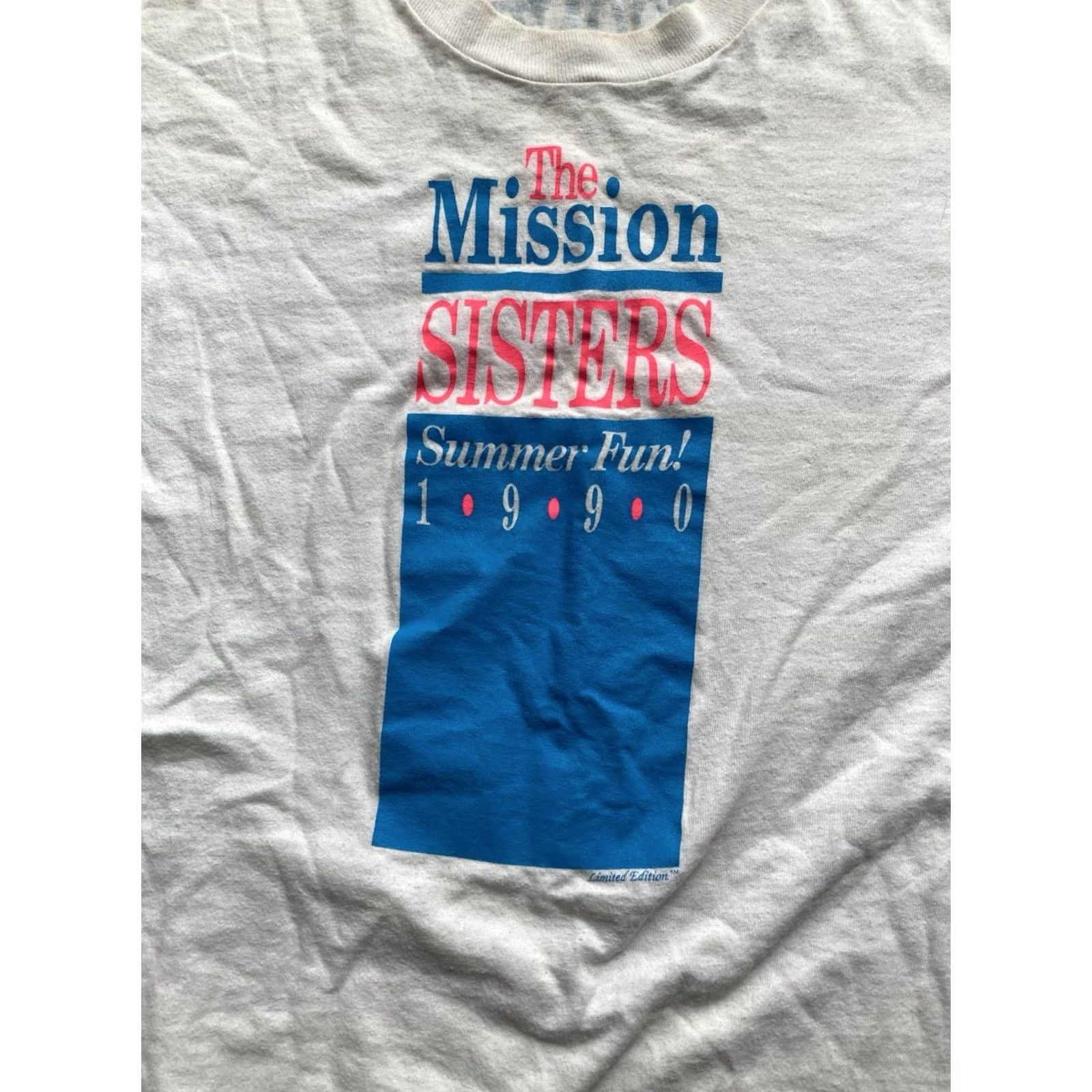 Fruit Of The Loom VINTAGE PRISONER T Shirt Mens XL 1990 White Single Stitch Mission Sisters Size US XL / EU 56 / 4 - 4 Thumbnail