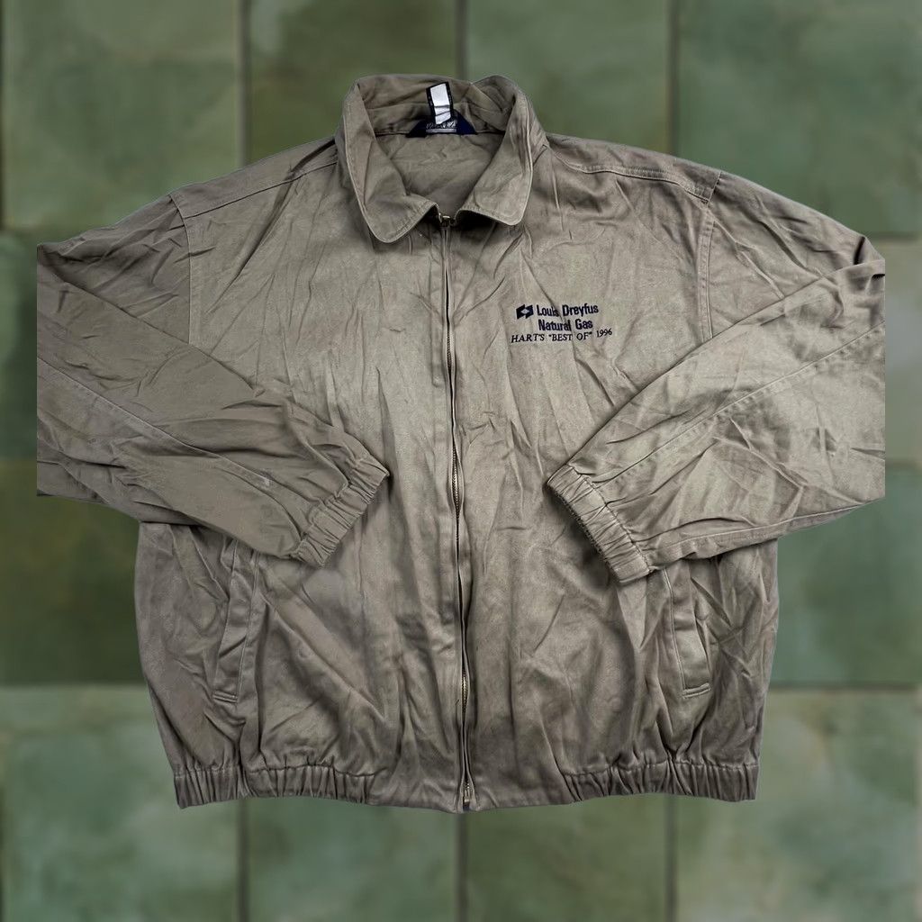 Lands' End VINTAGE Lands' End Jacket Mens L Beige Cotton Windbreaker Promo Logo 90s Shirts Mens? Size US L / EU 52-54 / 3 - 1 Thumbnail