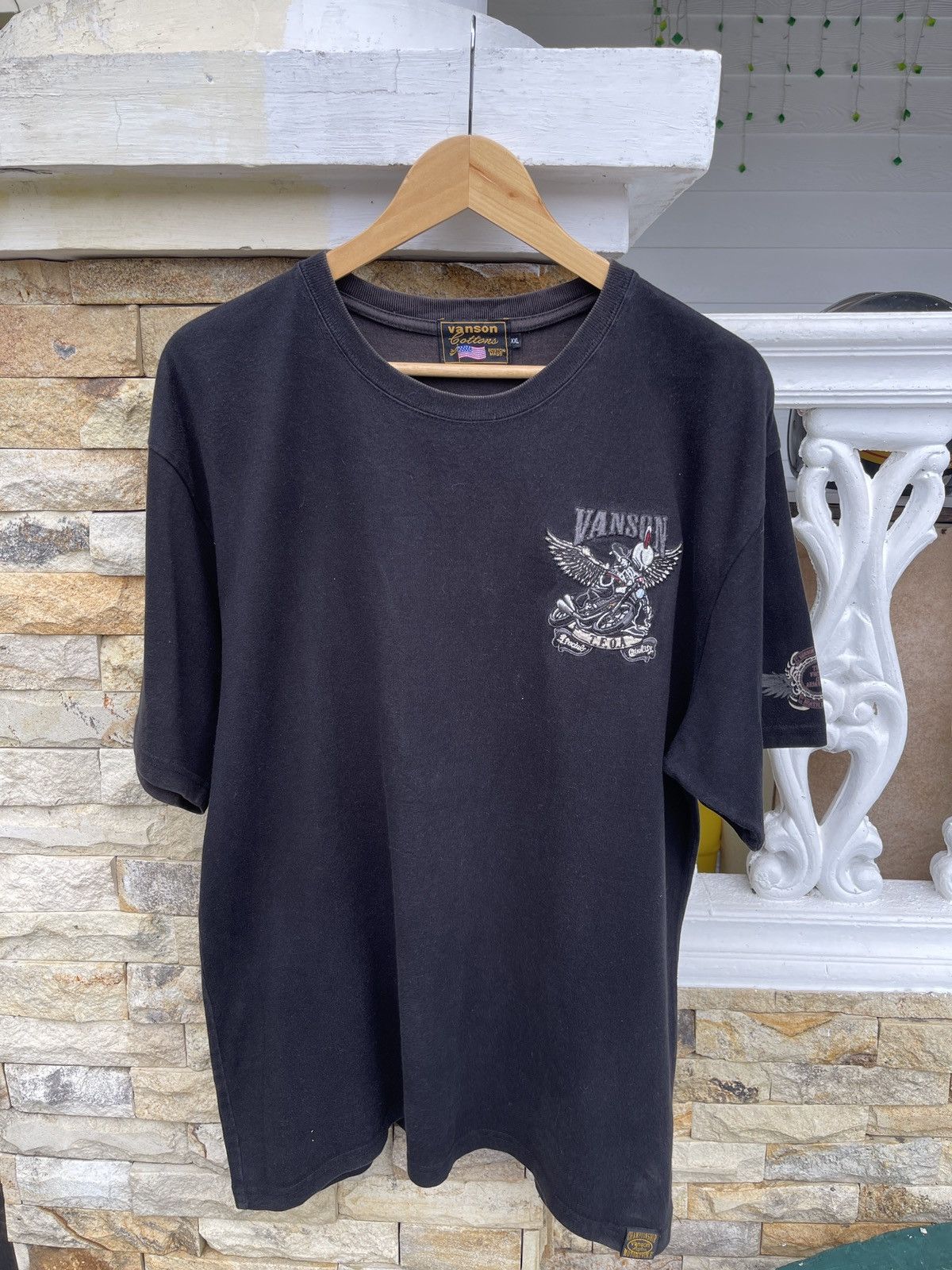 Japanese Brand Rare🔥 VANSON Leather Death Rabbit TFOA Embroidered Tee Size US XL / EU 56 / 4 - 3 Thumbnail