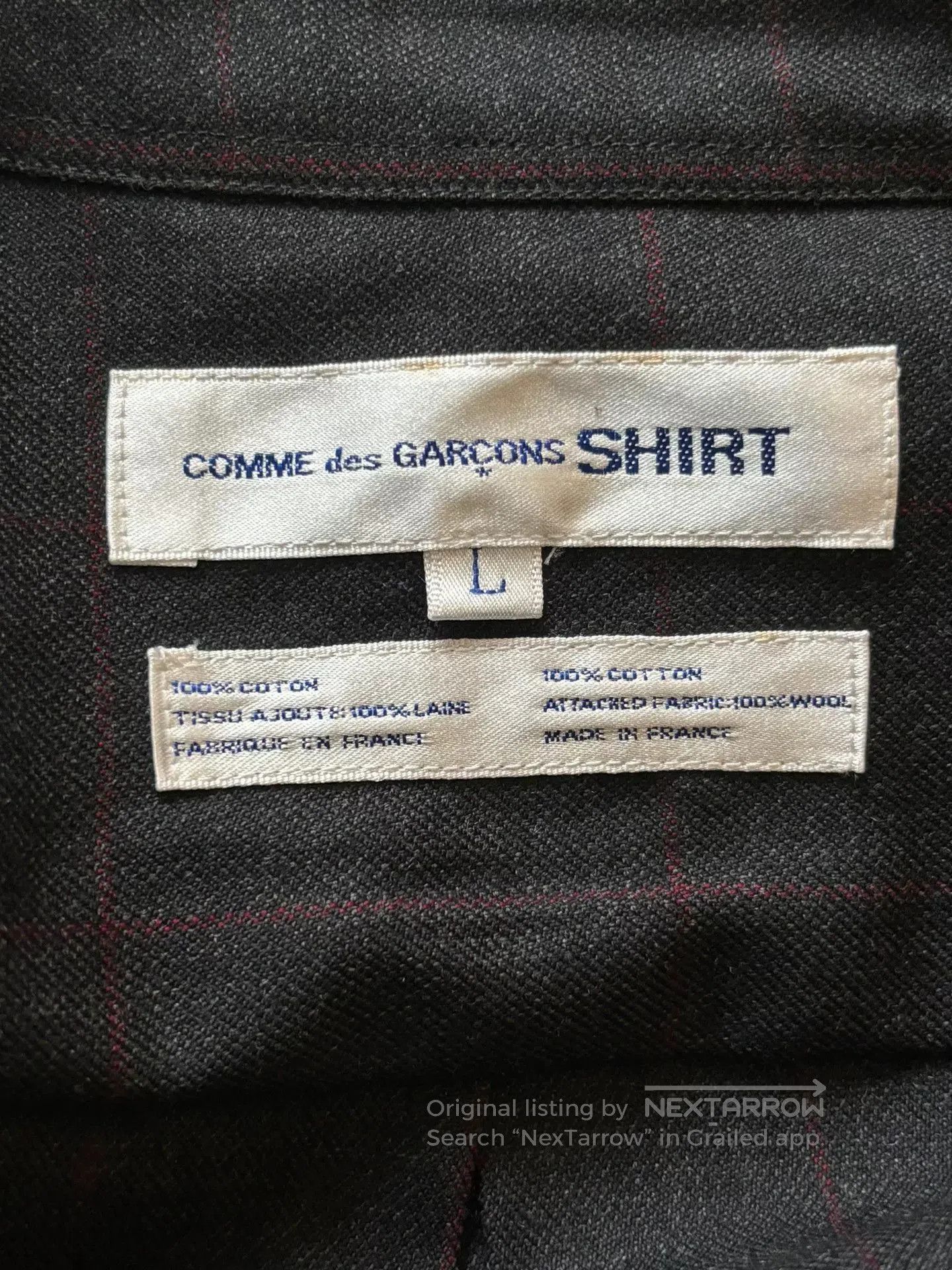 Comme des Garcons SHIRT comme des garcons wool blend shirt. Size US L / EU 52-54 / 3 - 6 Thumbnail