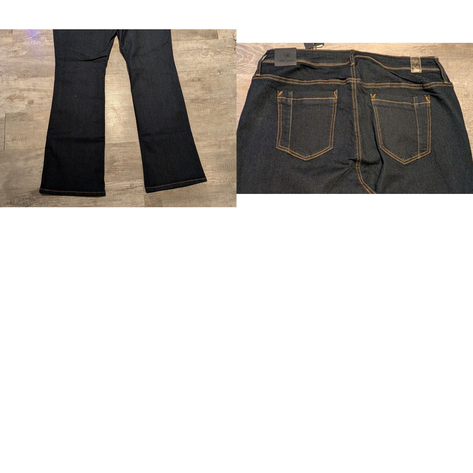 Vintage Poetic Justice Scarlett Bootcut Women's Jeans 16R Dark Denim NWT Size 38" / US 16 / IT 52 - 10 Thumbnail