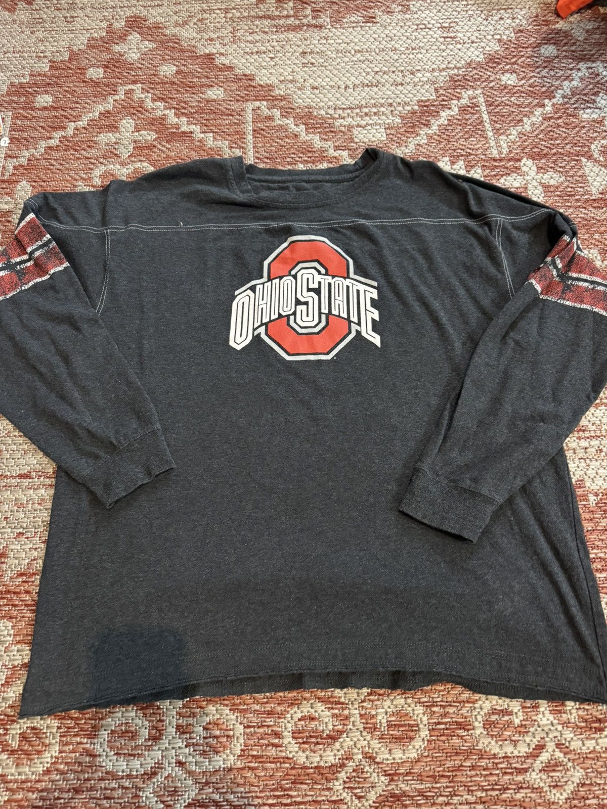 NCAA Ohio State Football Long Sleeve Tee Size XL Grey White Mens Size US XXL / EU 58 / 5 - 1 Thumbnail
