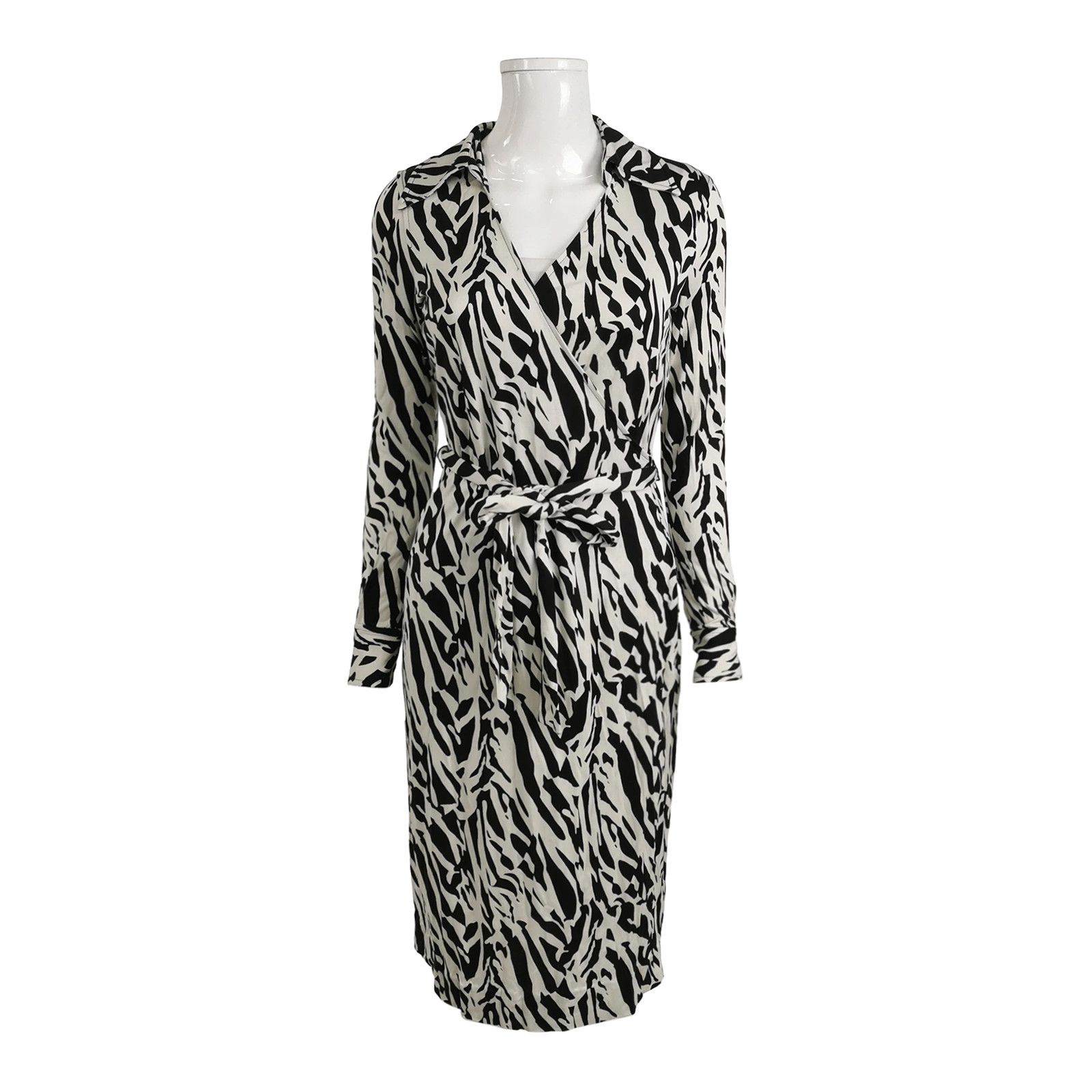 Diane von Furstenberg DIANE von FURSTENBERG Zebra Silk Midi Dress Size 0 Size XS / US 0-2 / IT 36-38 - 1 Thumbnail