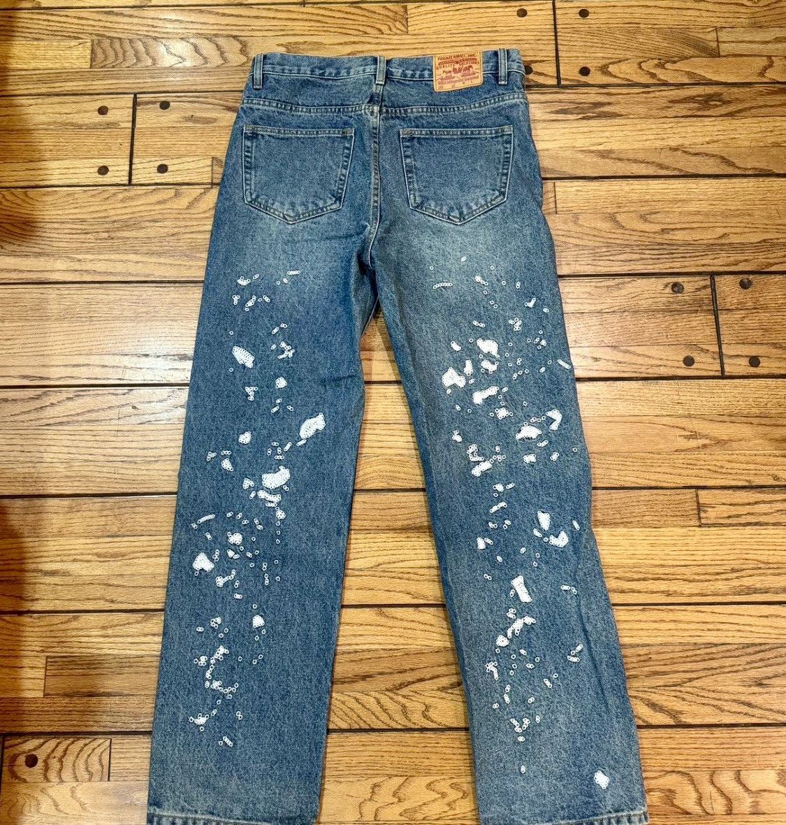 Fugazi Splatter Denim Embroidered Size US 28 / EU 44 - 3 Thumbnail