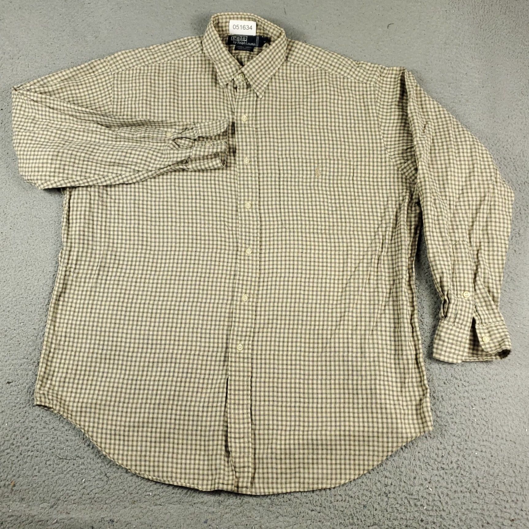 Ralph Lauren Ralph Lauren Shirt Mens Large Beige Plaid Long Sleeve Button-Up Casual Size US L / EU 52-54 / 3 - 3 Thumbnail