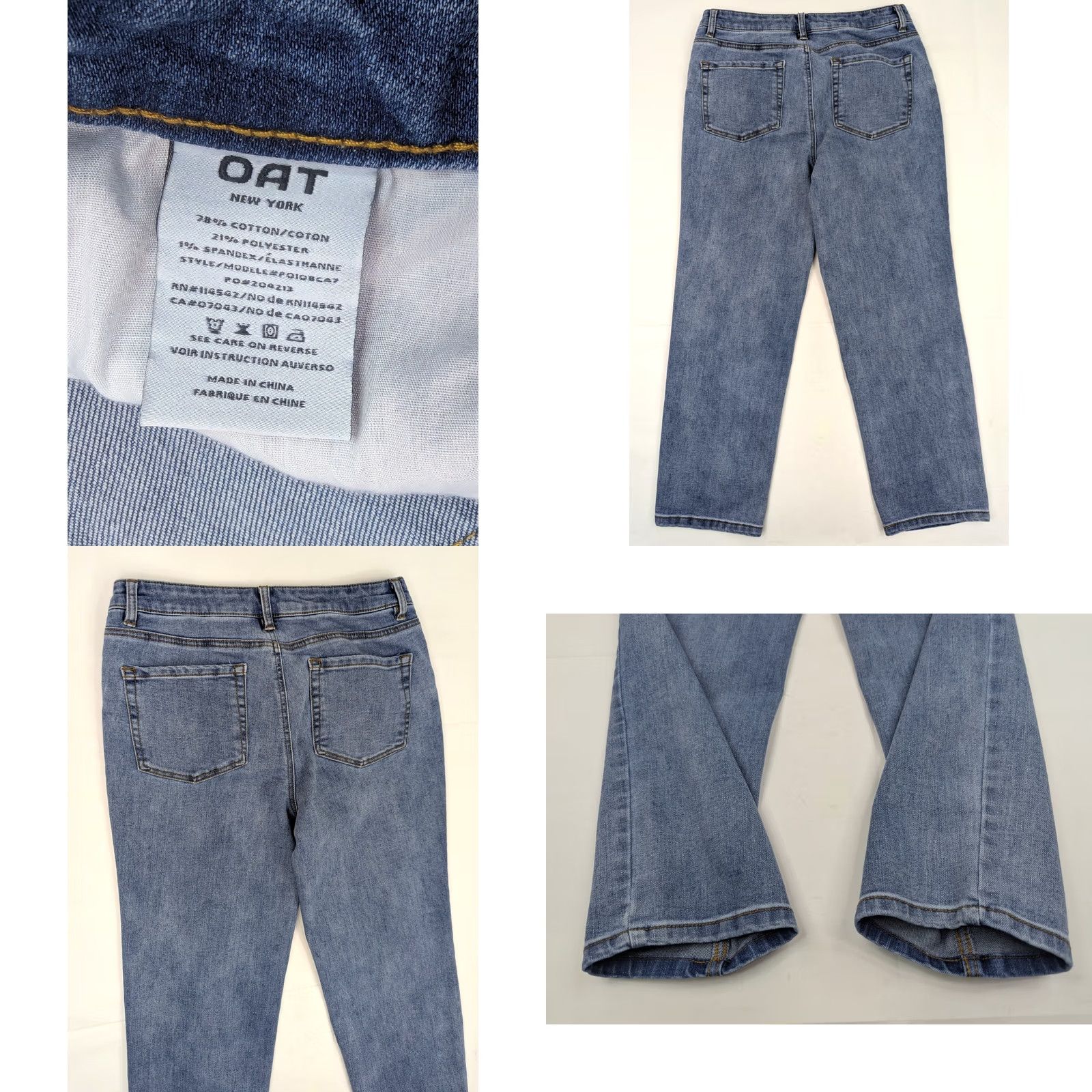Vintage Oat New York Blue Jeans Women 8 30x26 High Rise Straight Medium Wash Denim 5-Pocket Stretch Vintage: No (Not Vintage) Size 30" / US 8 / IT 44 - 8 Thumbnail