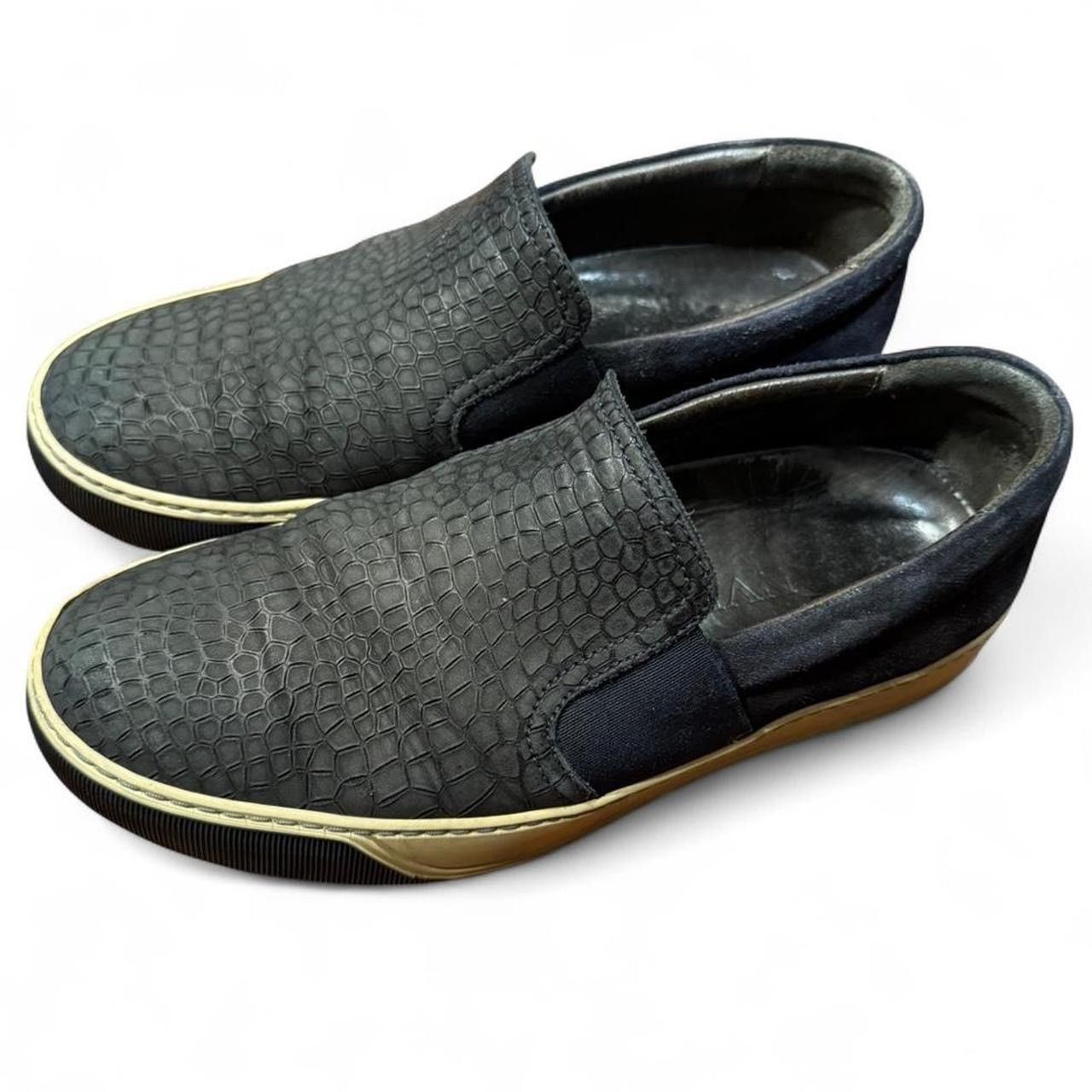 Lanvin Lanvin Black Leather Suede Slip-On Sneakers Size US 6 / EU 39 - 1 Thumbnail